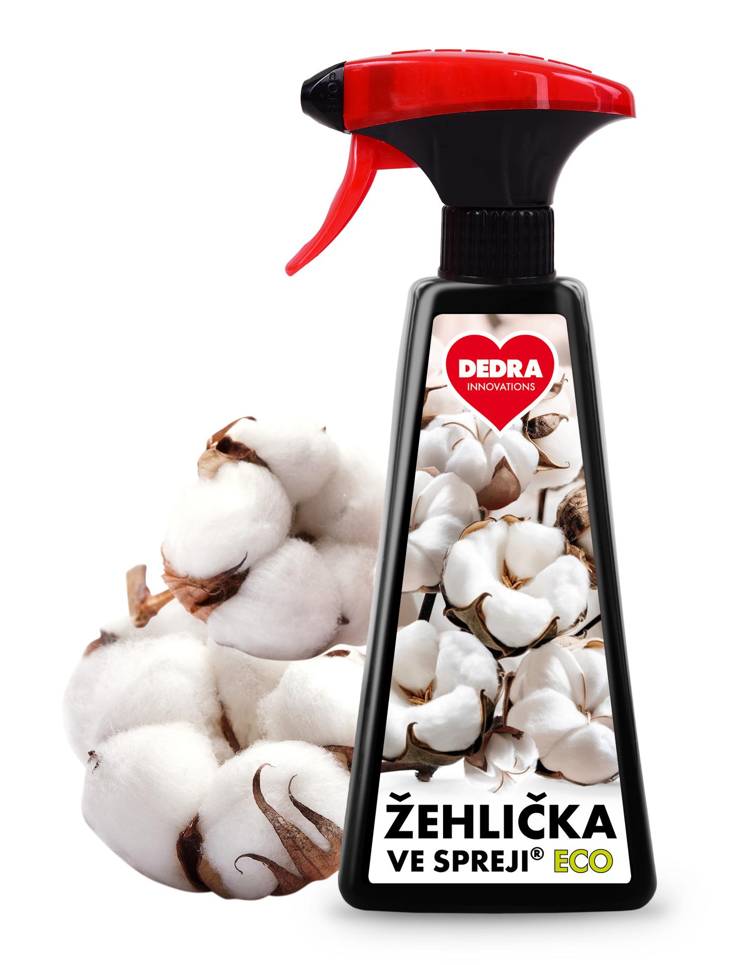 ECO žehlička v spreji® WHITE COTTON na vyrovnanie skladov a záhybov na oblečení