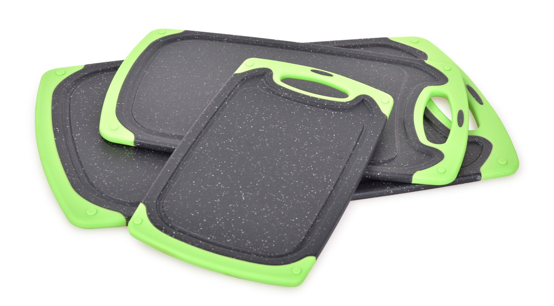 GOURMET sada 3 obojstranných plastových dosiek s protišmykovým okrajom