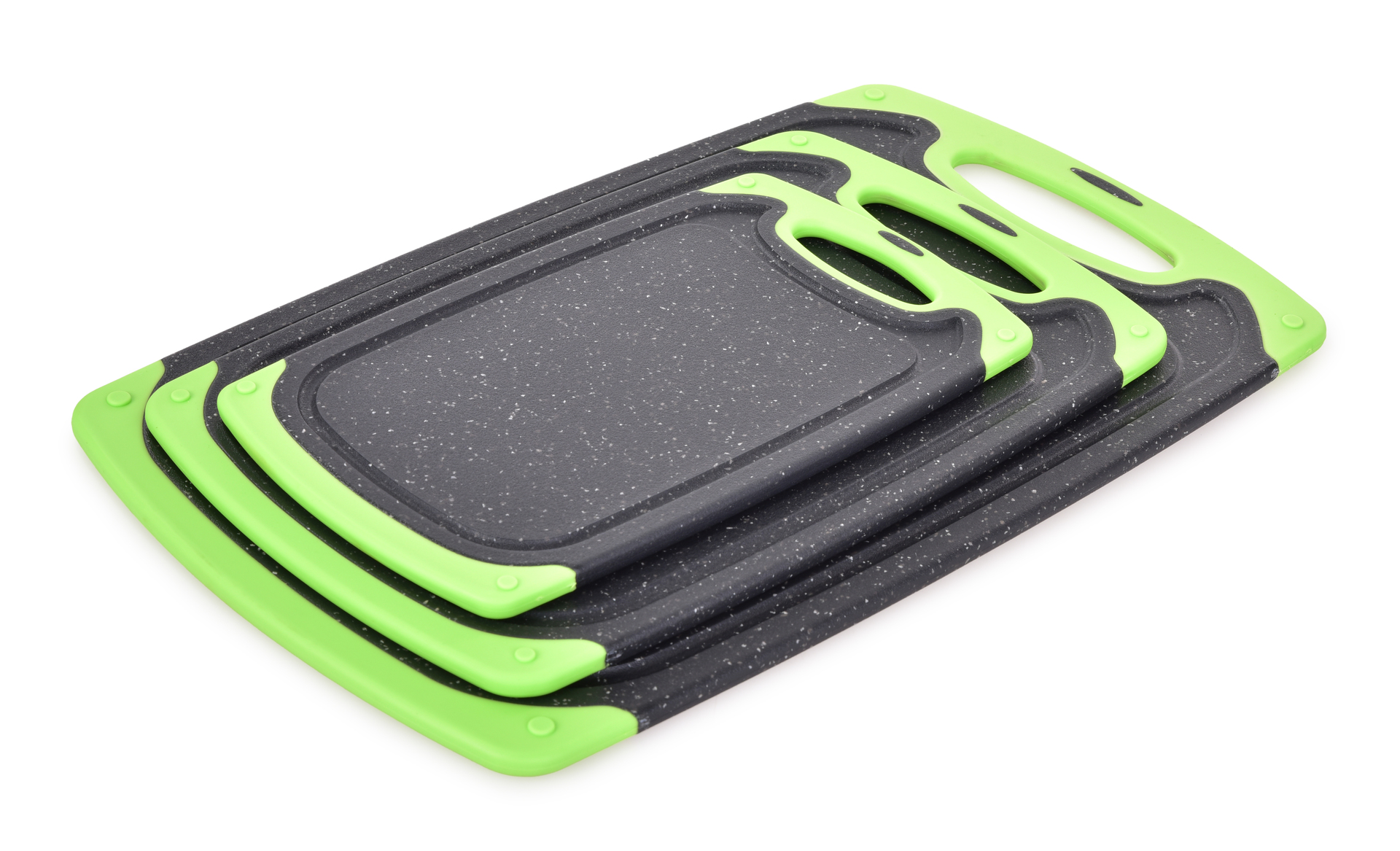 GOURMET sada 3 obojstranných plastových dosiek s protišmykovým okrajom