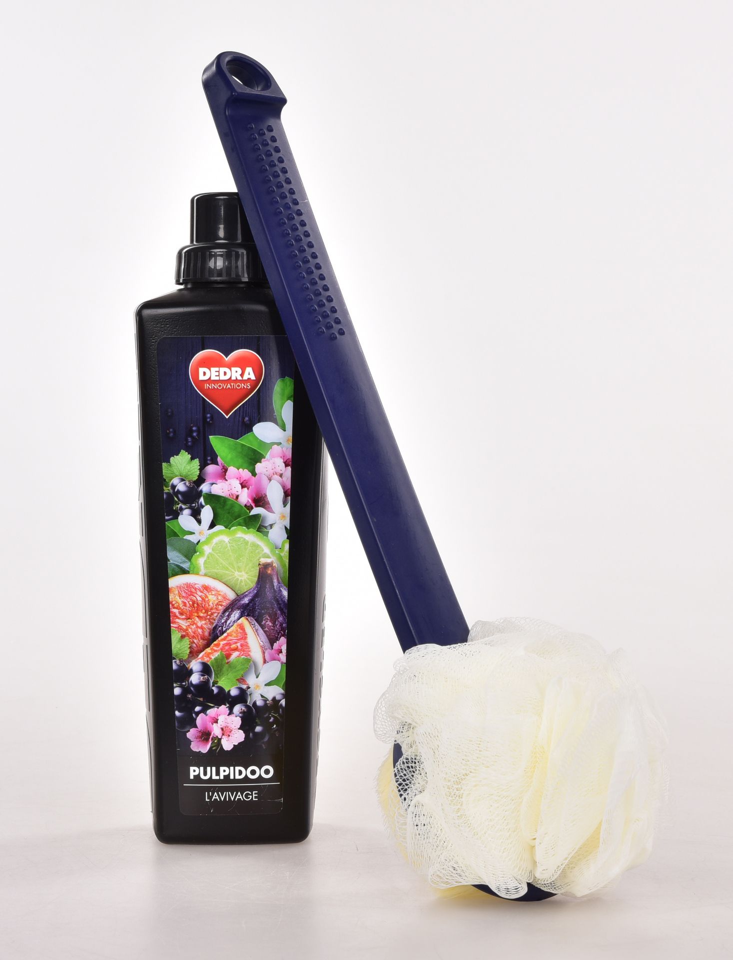 SPA 2v1 kefa + puff na umývanie chrbta