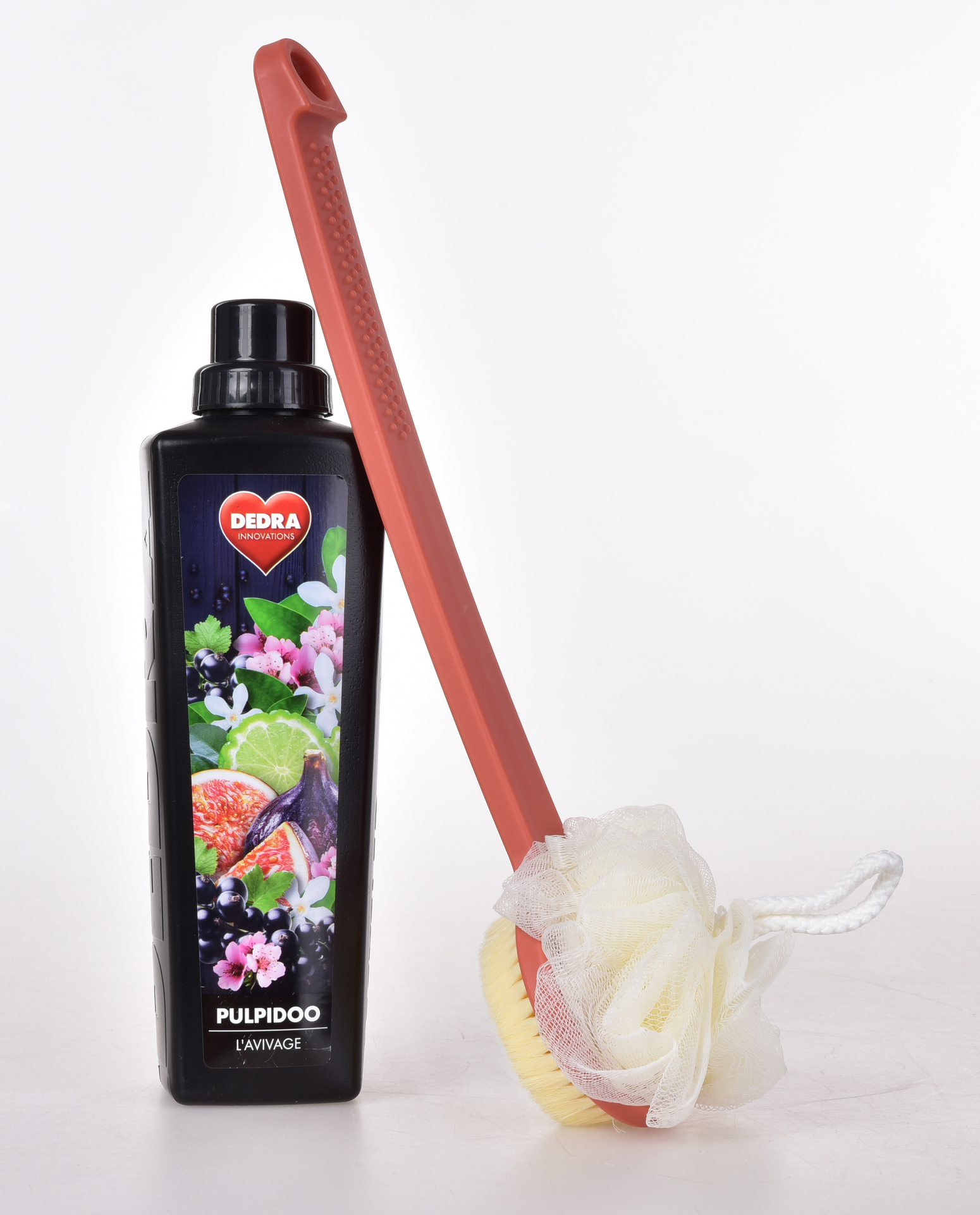 SPA 2v1 kefa + puff na umývanie chrbta