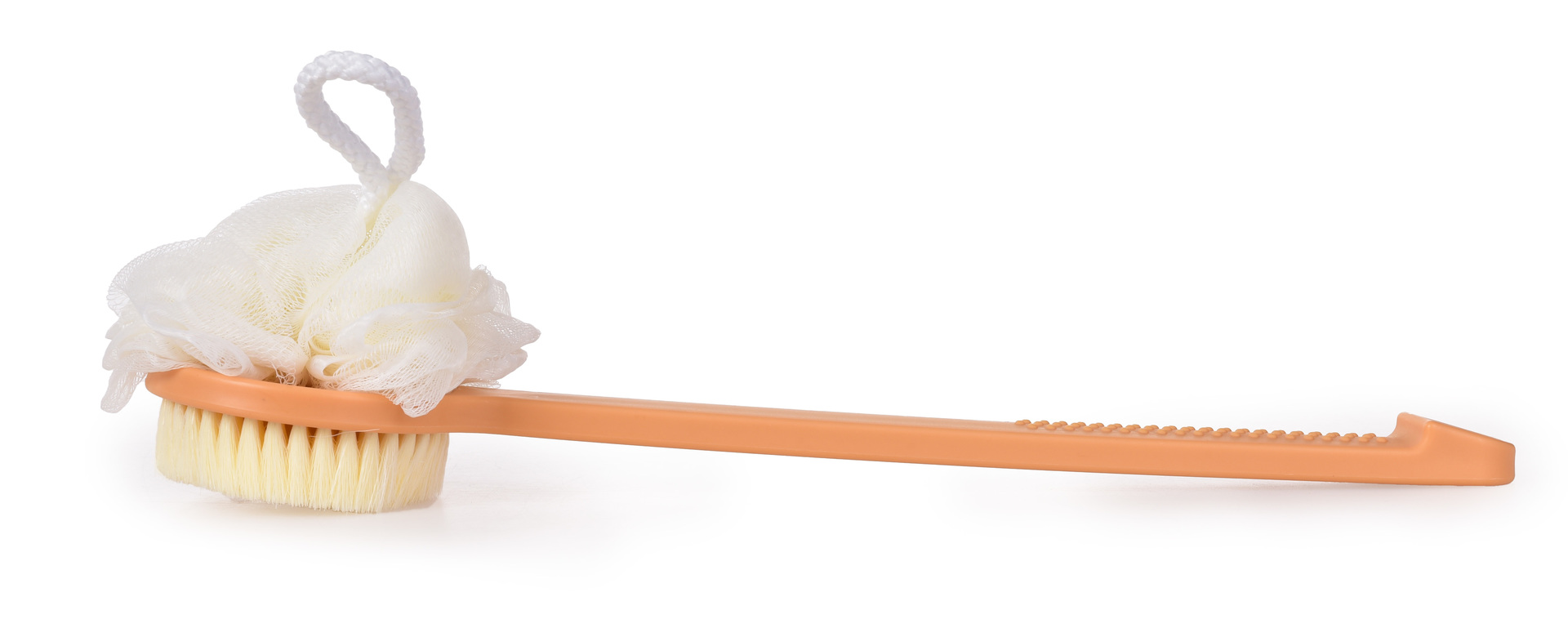 SPA 2v1 kefa + puff na umývanie chrbta