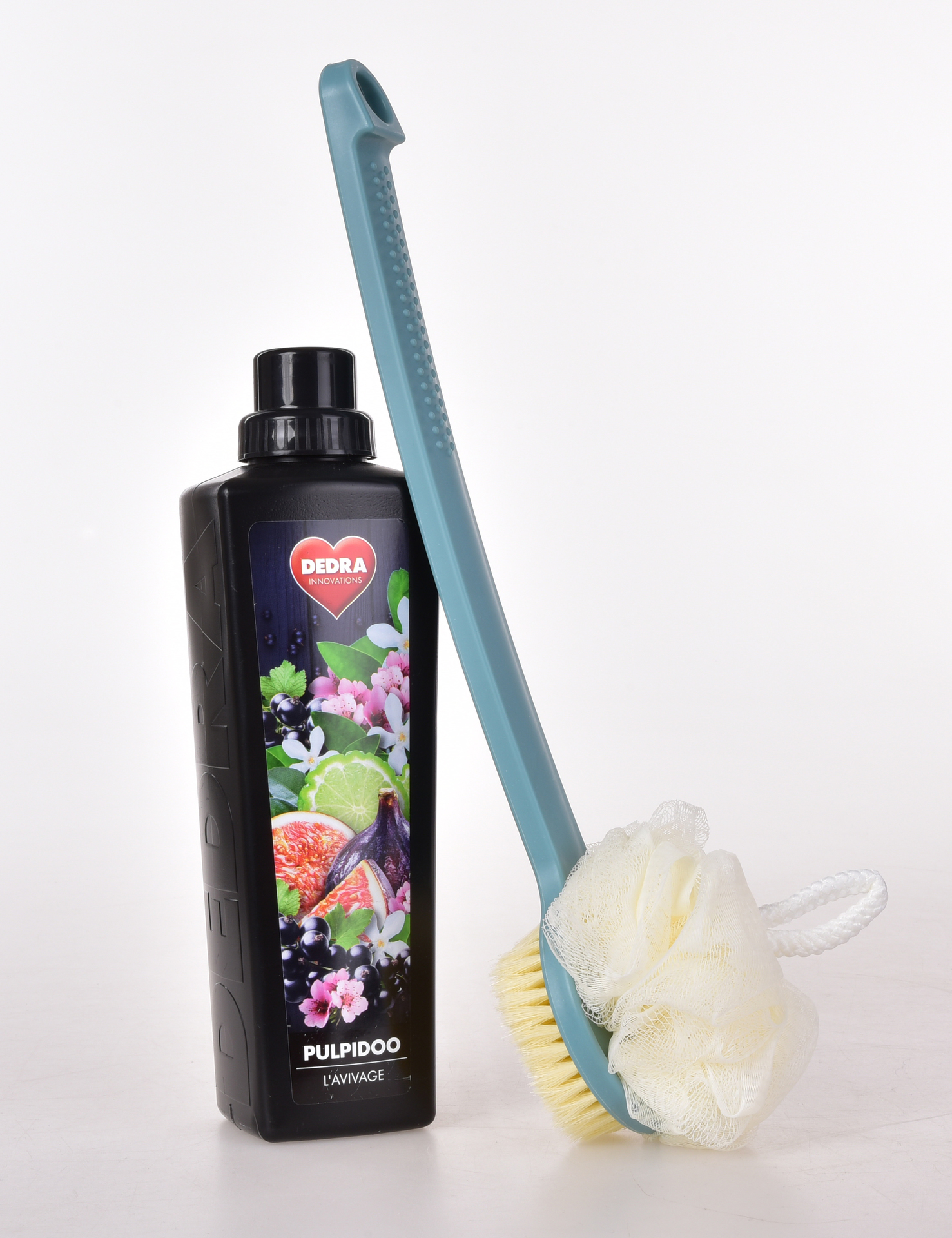 SPA 2v1 kefa + puff na umývanie chrbta