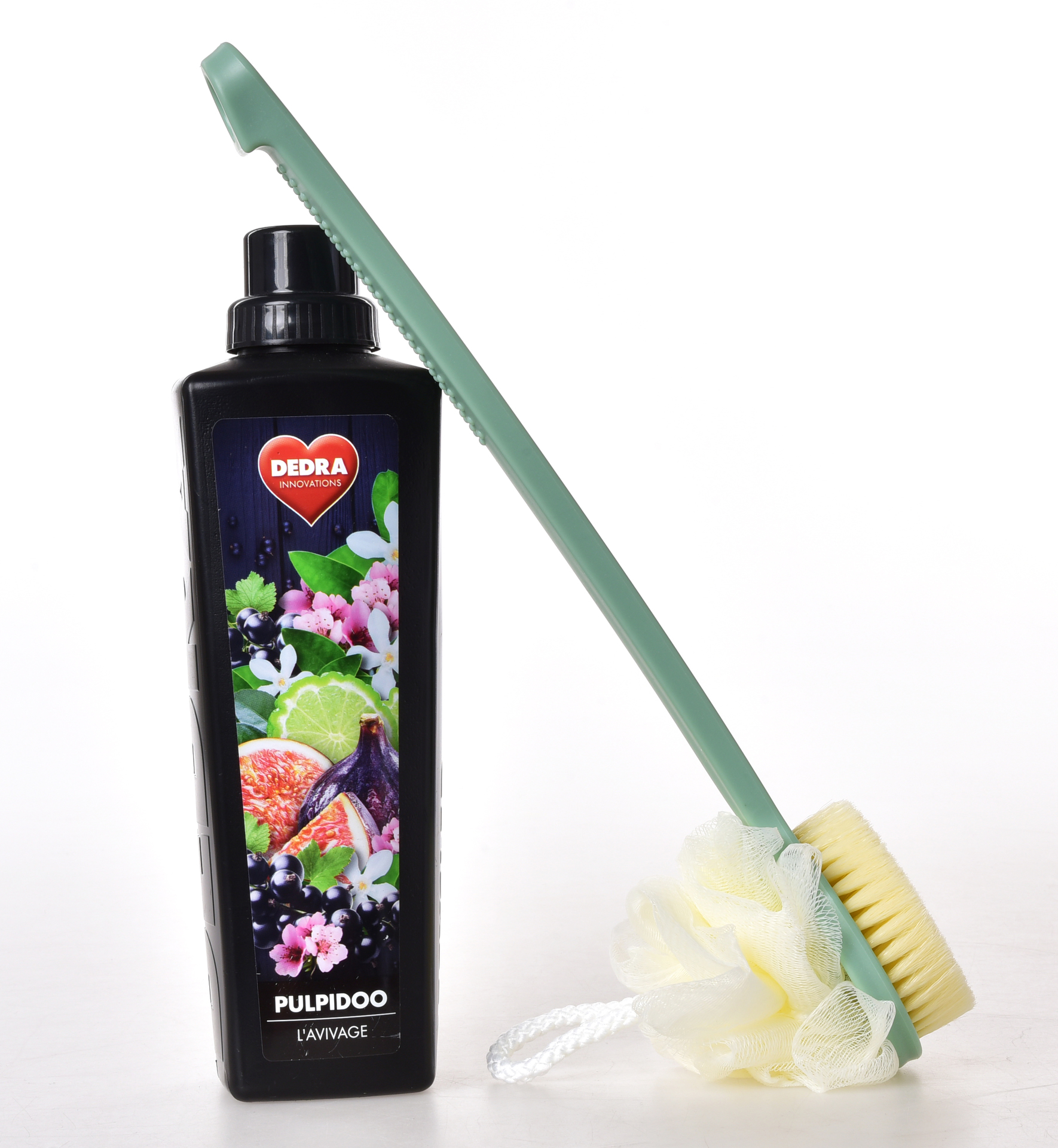 SPA 2v1 kefa + puff na umývanie chrbta