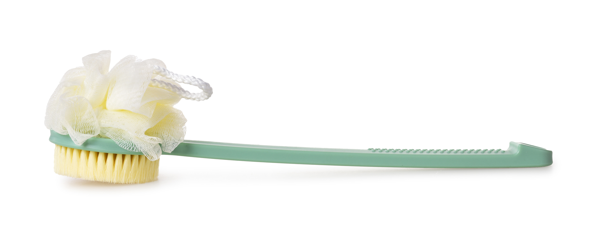 SPA 2v1 kefa + puff na umývanie chrbta