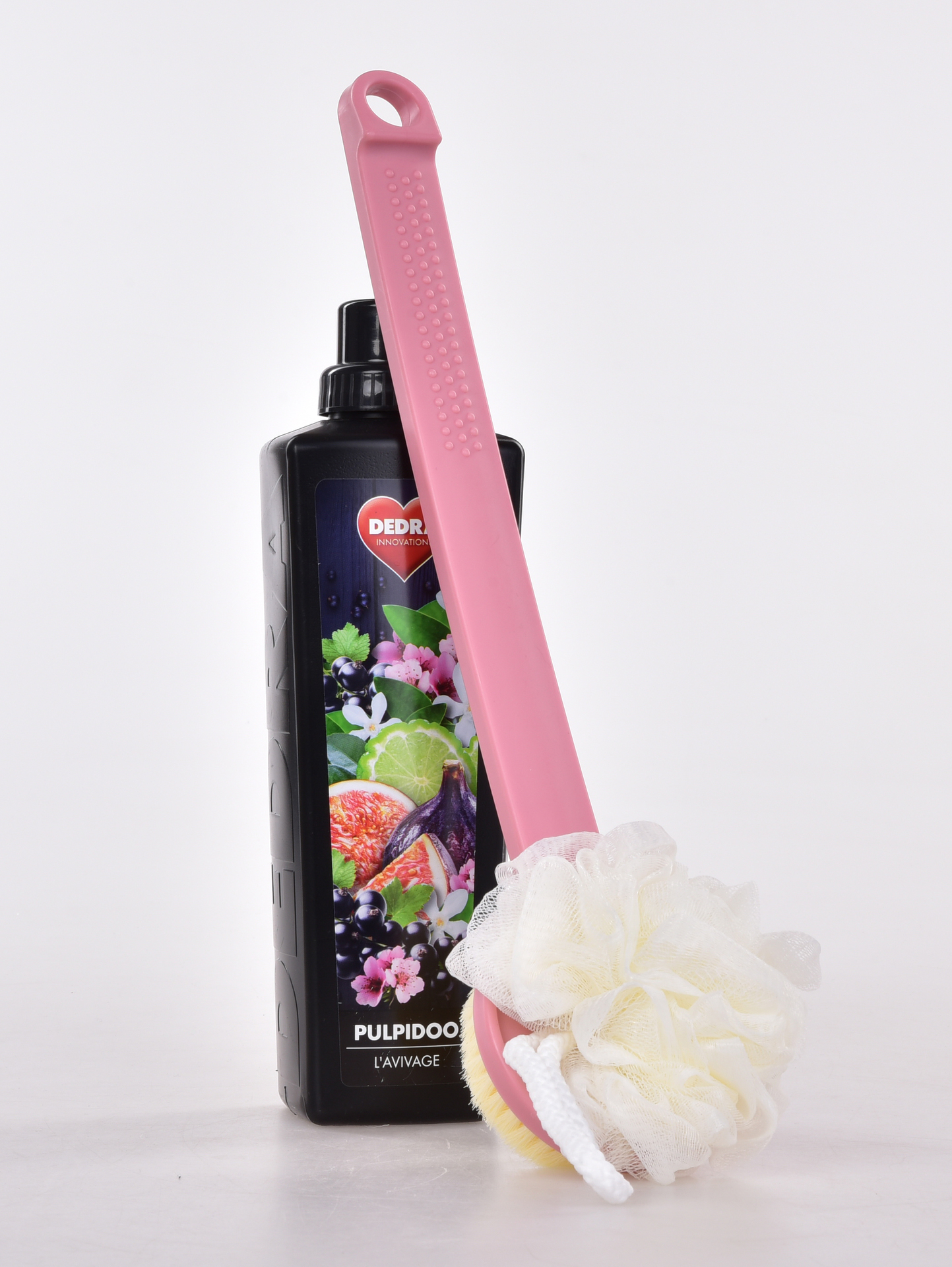 SPA 2v1 kefa + puff na umývanie chrbta