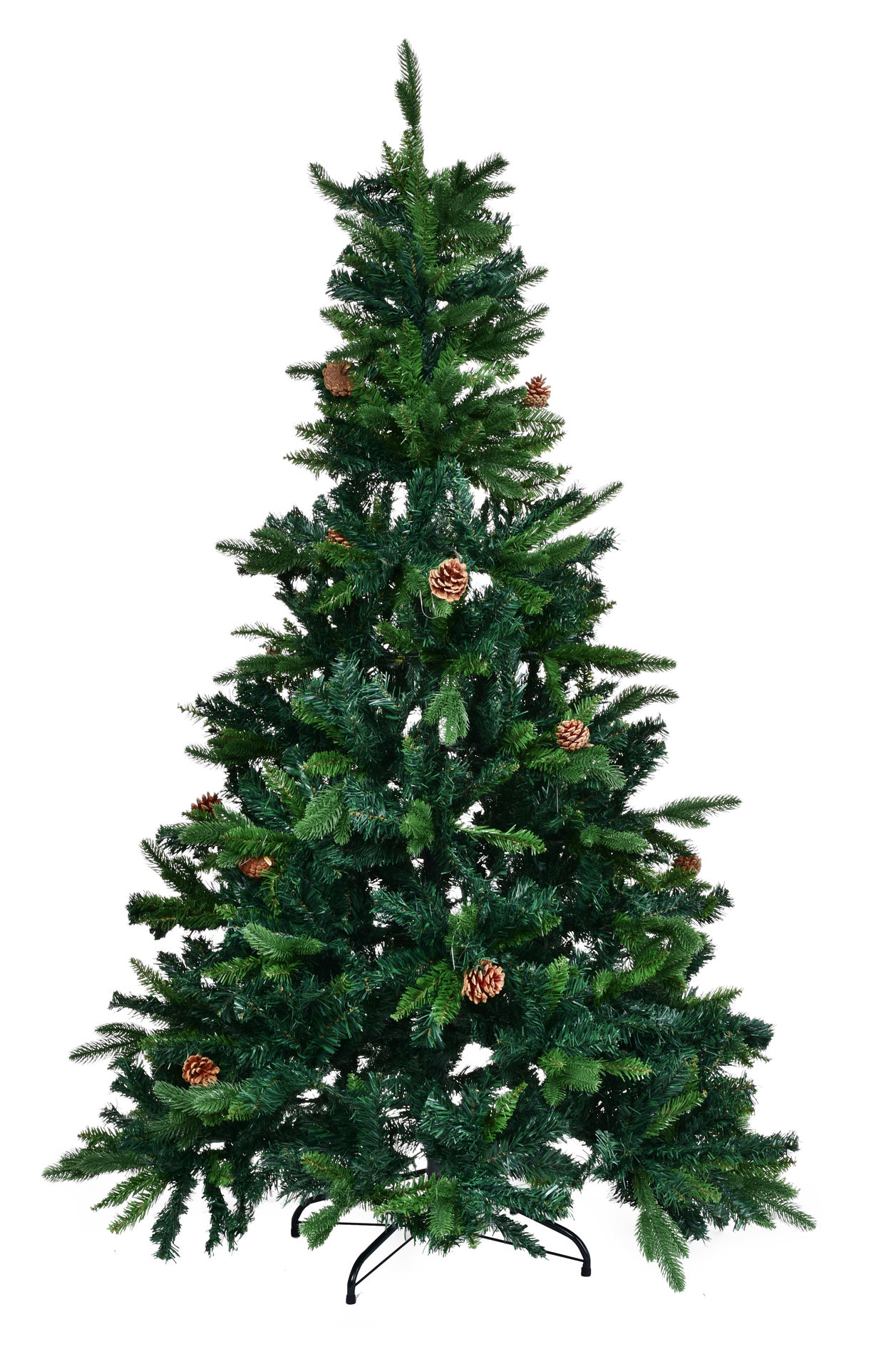 180 cm Vánoční stromek se stojanem, ZELENÁ JEDLE SE ŠIŠKAMI