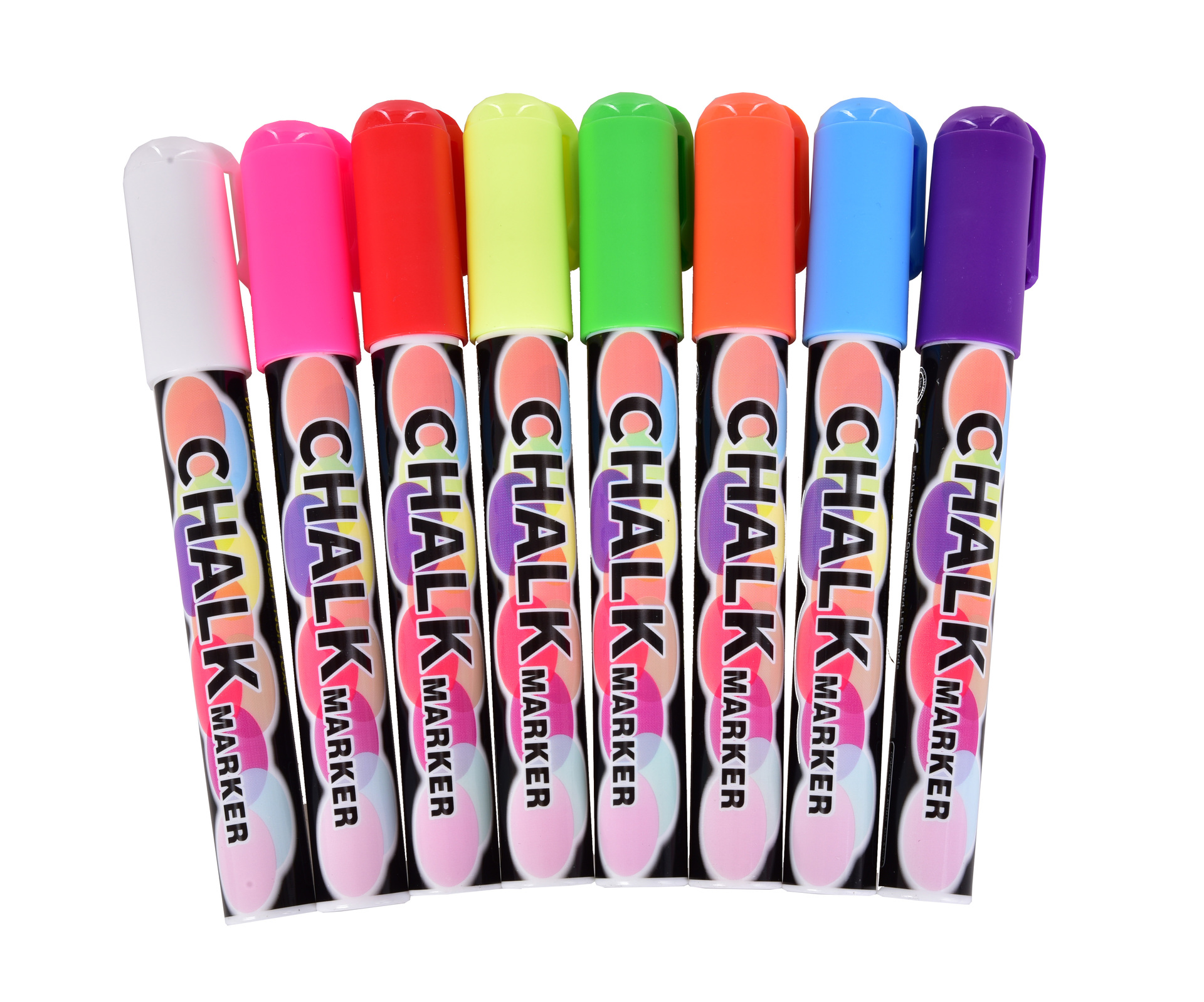 ART sada 8 ks kriedových prémiových popisovačov 2v1 s okrúhlym a plochým hrotom