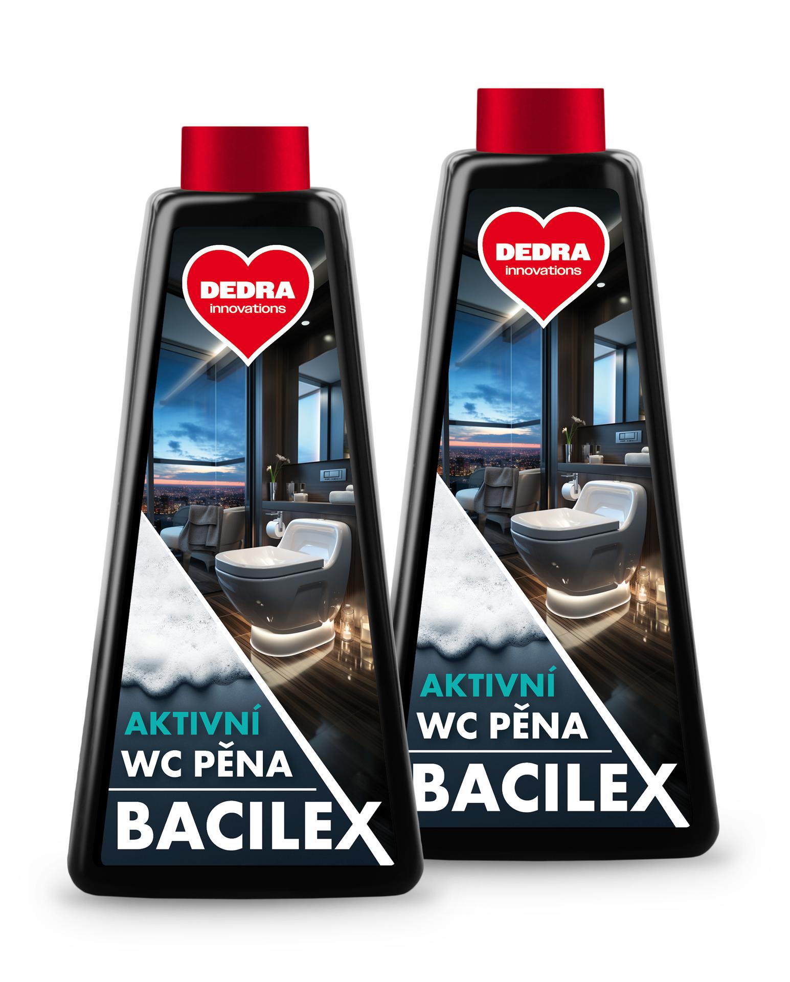 Levně SADA 1+1 | WC pěna na mísu, sedátko & okolí toalety | BACILEX® | 2 x 500 ml (náplně bez pumpičky)