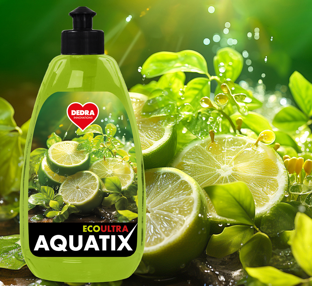 AQUATIX rastlinný koncentrát na riad - BERGAMOT & LEMON