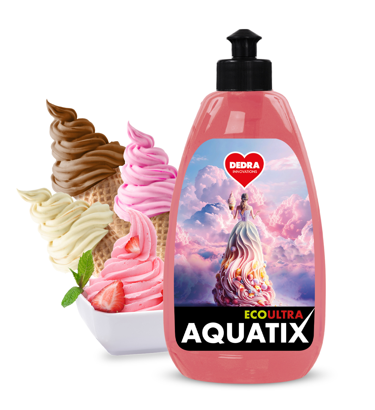 Levně AQUATIX | Rostlinný koncentrát na nádobí ICE CREAM | 500 ml