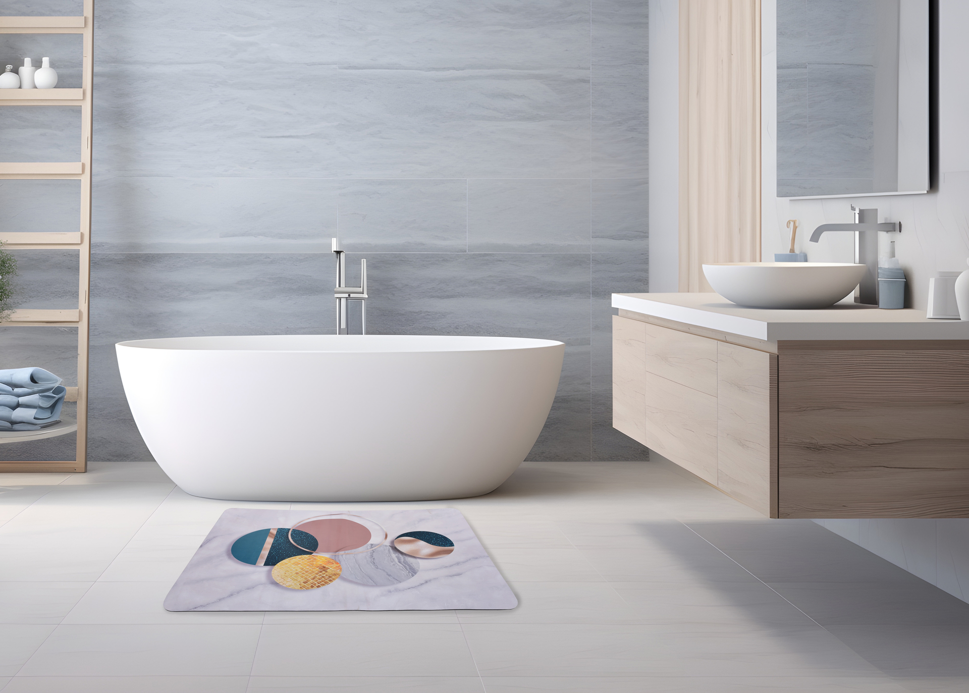 SPA ULTRASAVÁ kremelinová kúpeľňová predložka