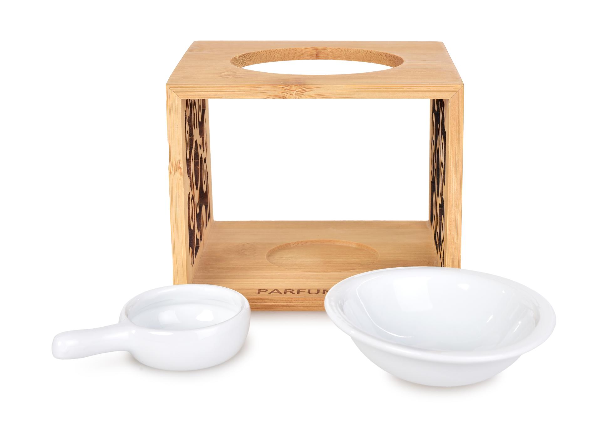 ZENARA keramická aromalampa na bambusovom stojane