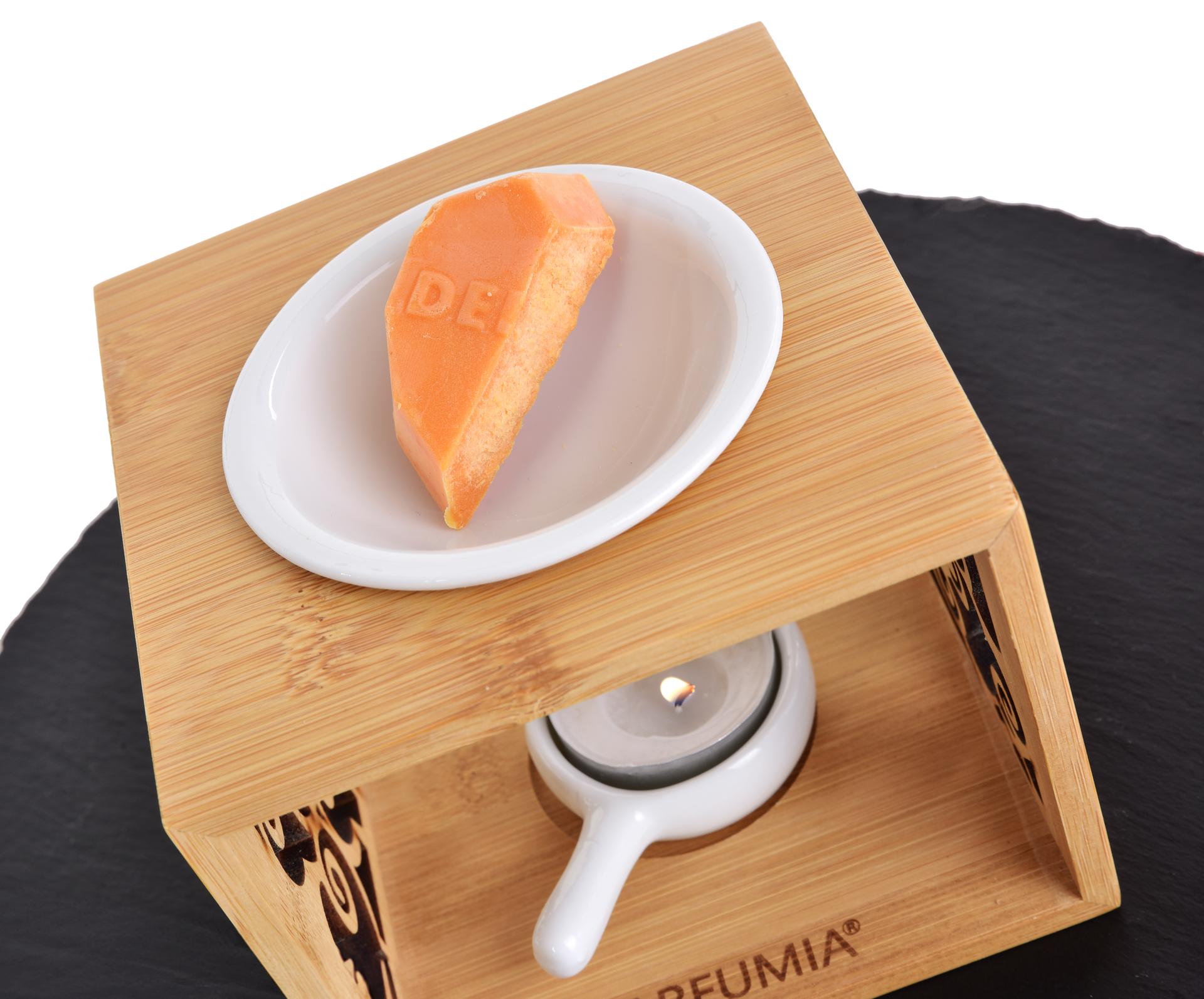 ZENARA keramická aromalampa na bambusovom stojane