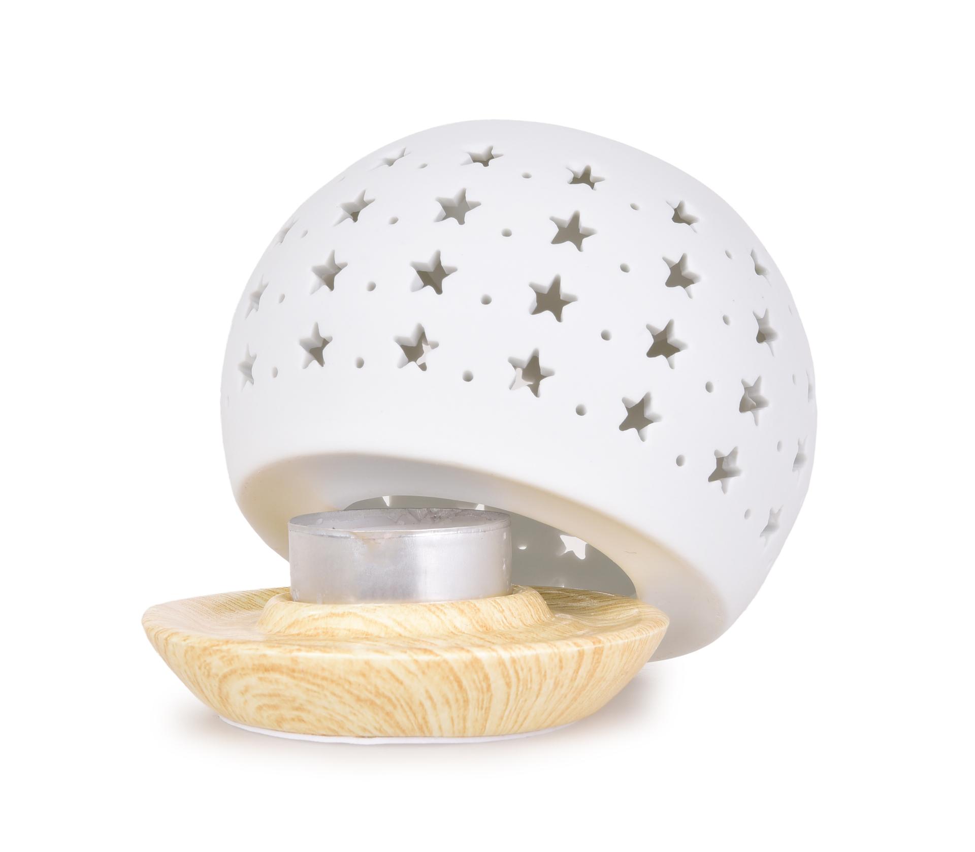LUCENTA okrúhla aromalampa s hviezdnym dekorom