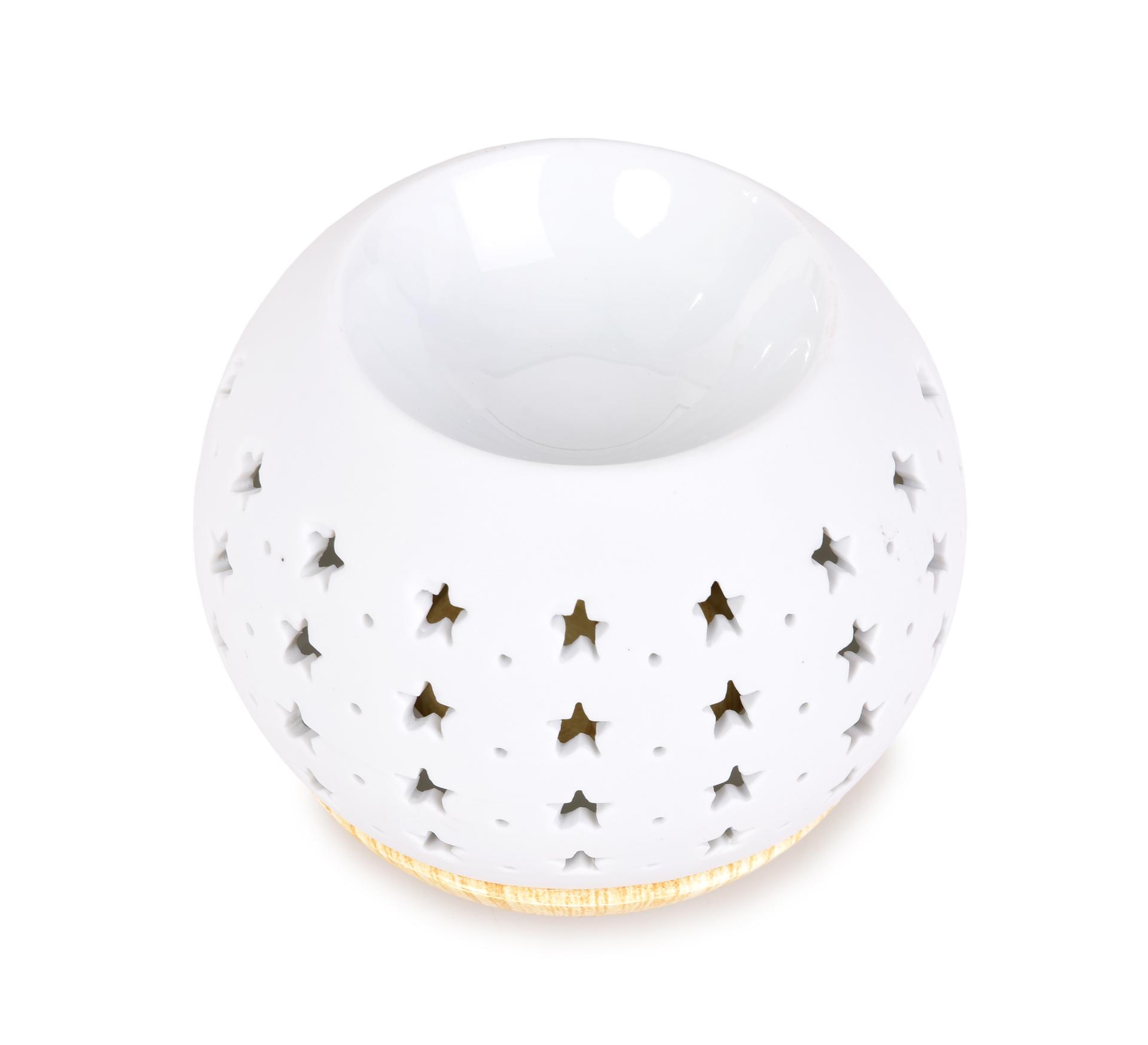 LUCENTA okrúhla aromalampa s hviezdnym dekorom