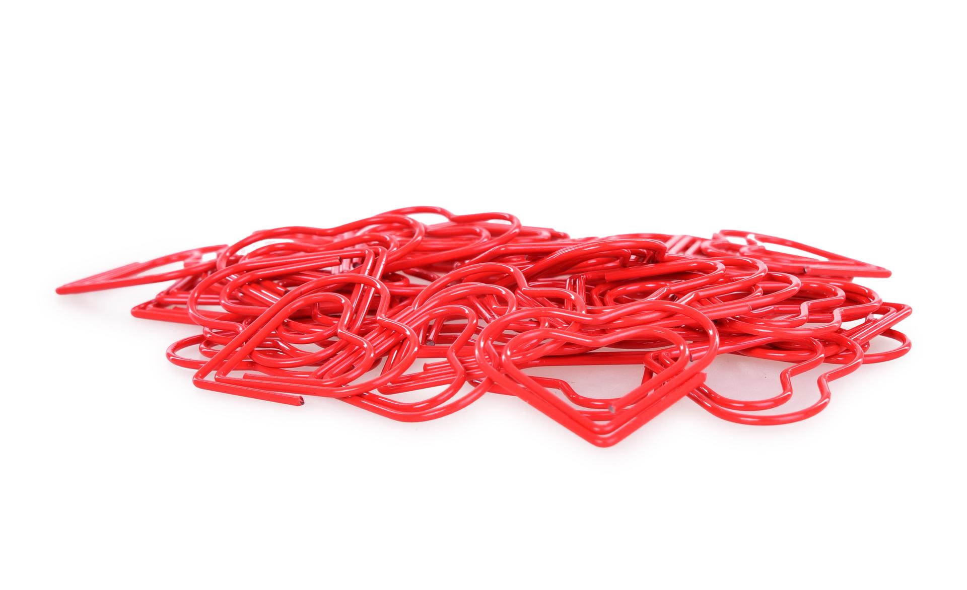 OFFICE 40 ks kancelárske sponky v tvare srdca