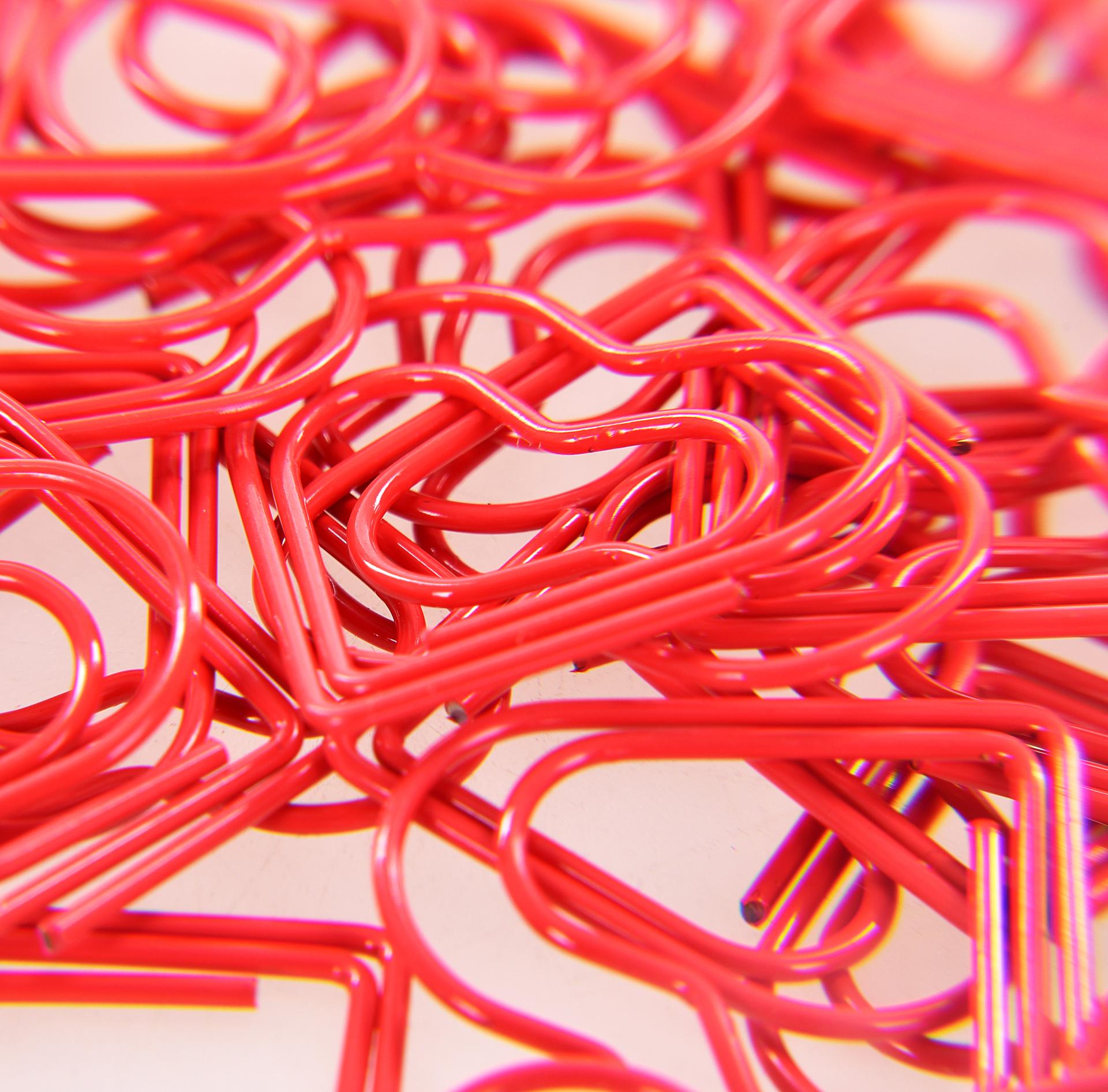 OFFICE 40 ks kancelárske sponky v tvare srdca