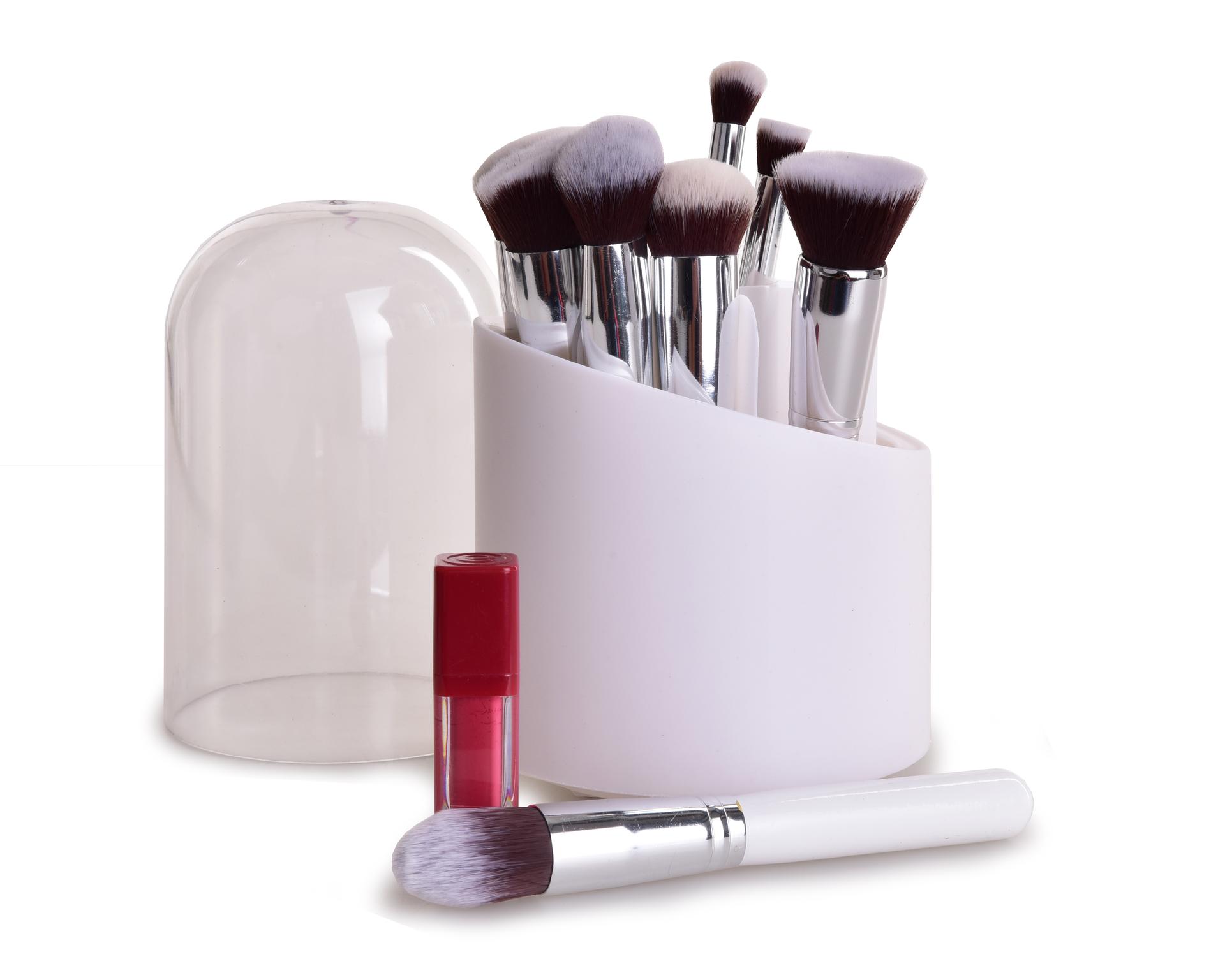 BEAUTY otočný organizér stojan s priehľadným vekom