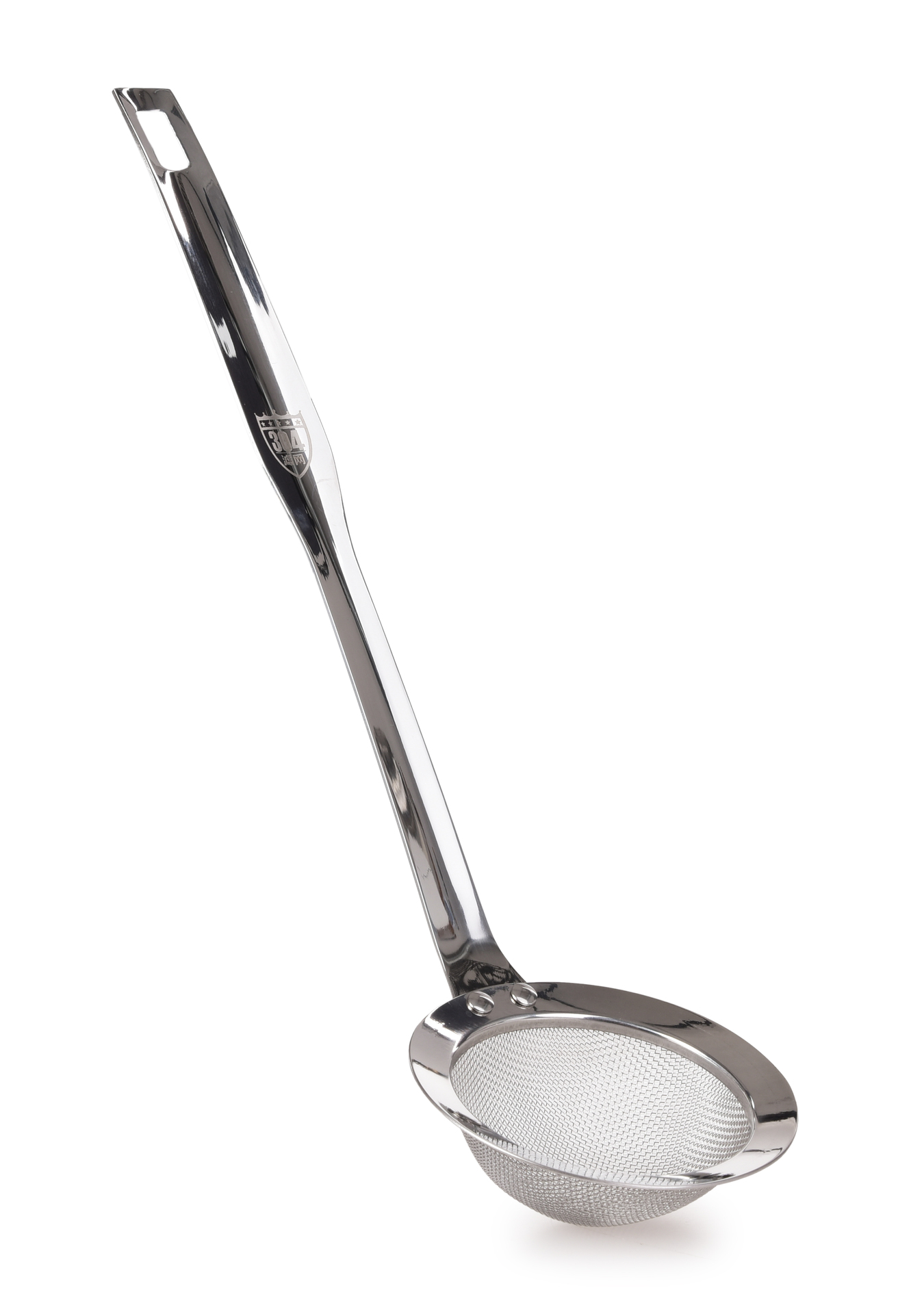 CHEF nerezové sitko/cedník s dlhou rukoväťou