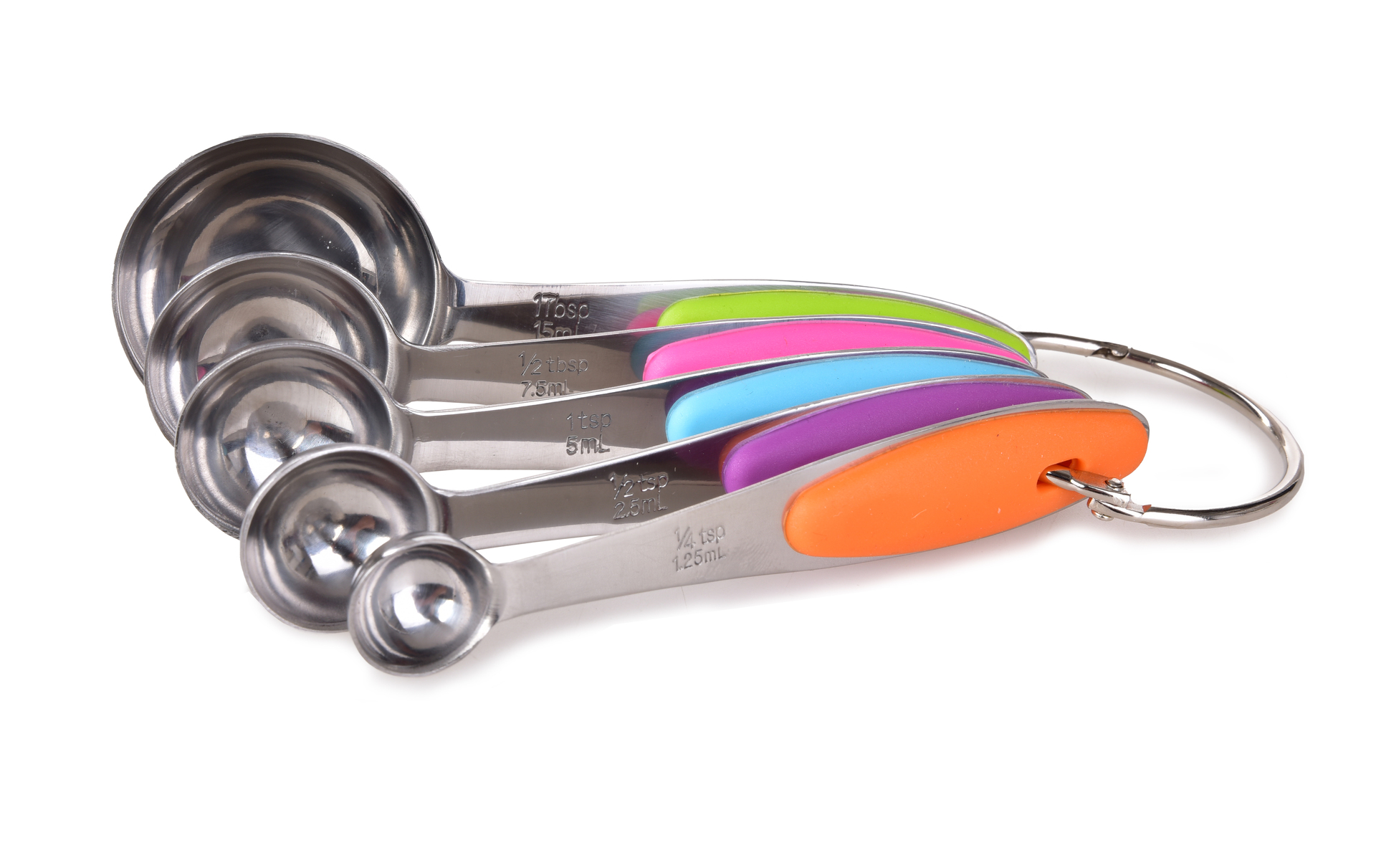 LYŽIČKOMERKY sada 5 ks nerezových odmeriek