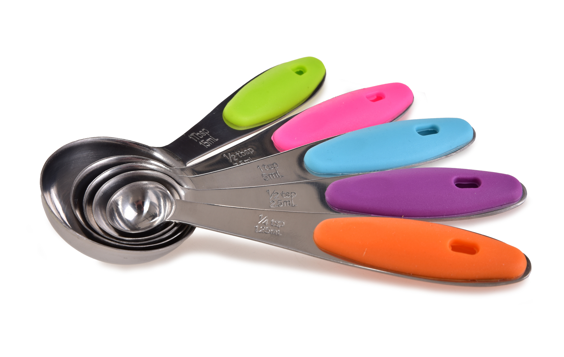 LYŽIČKOMERKY sada 5 ks nerezových odmeriek