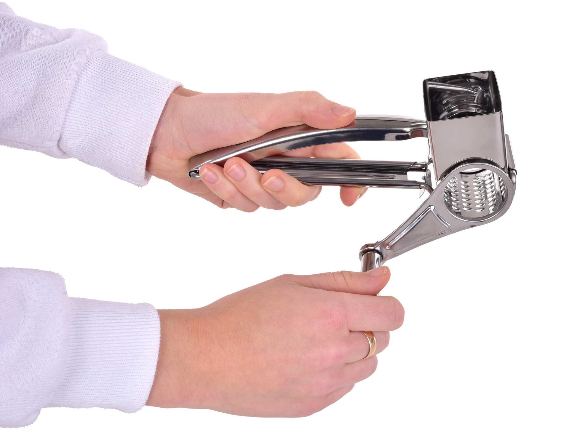 GOURMET nerezové ručné rotačné strúhadlo s kľukou