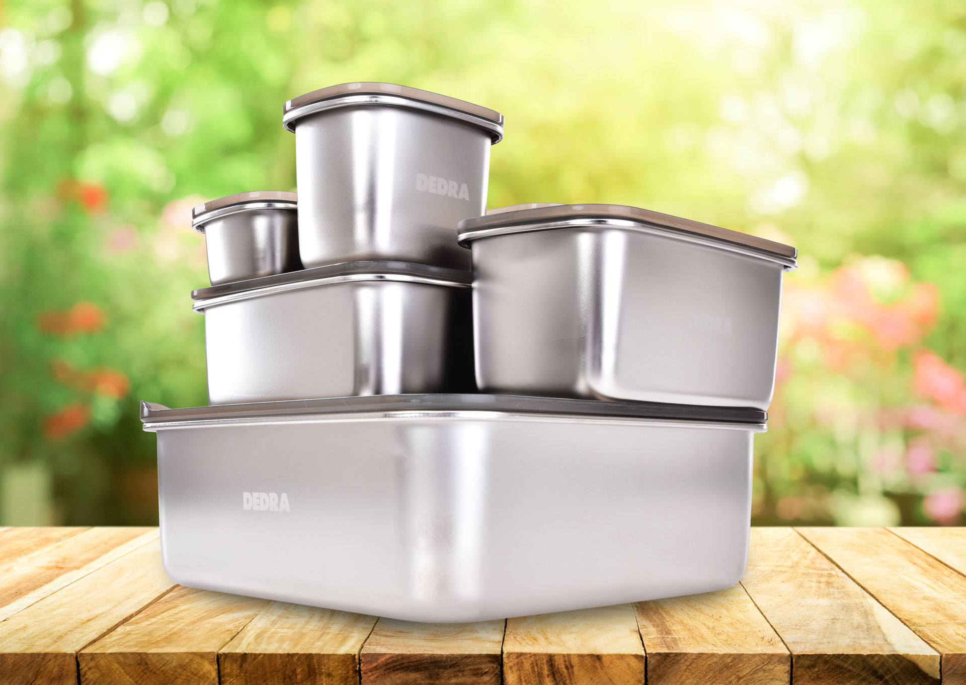 GOURMET nerezová dóza na potraviny 550 ml so silikónovým tesnením a ventilom