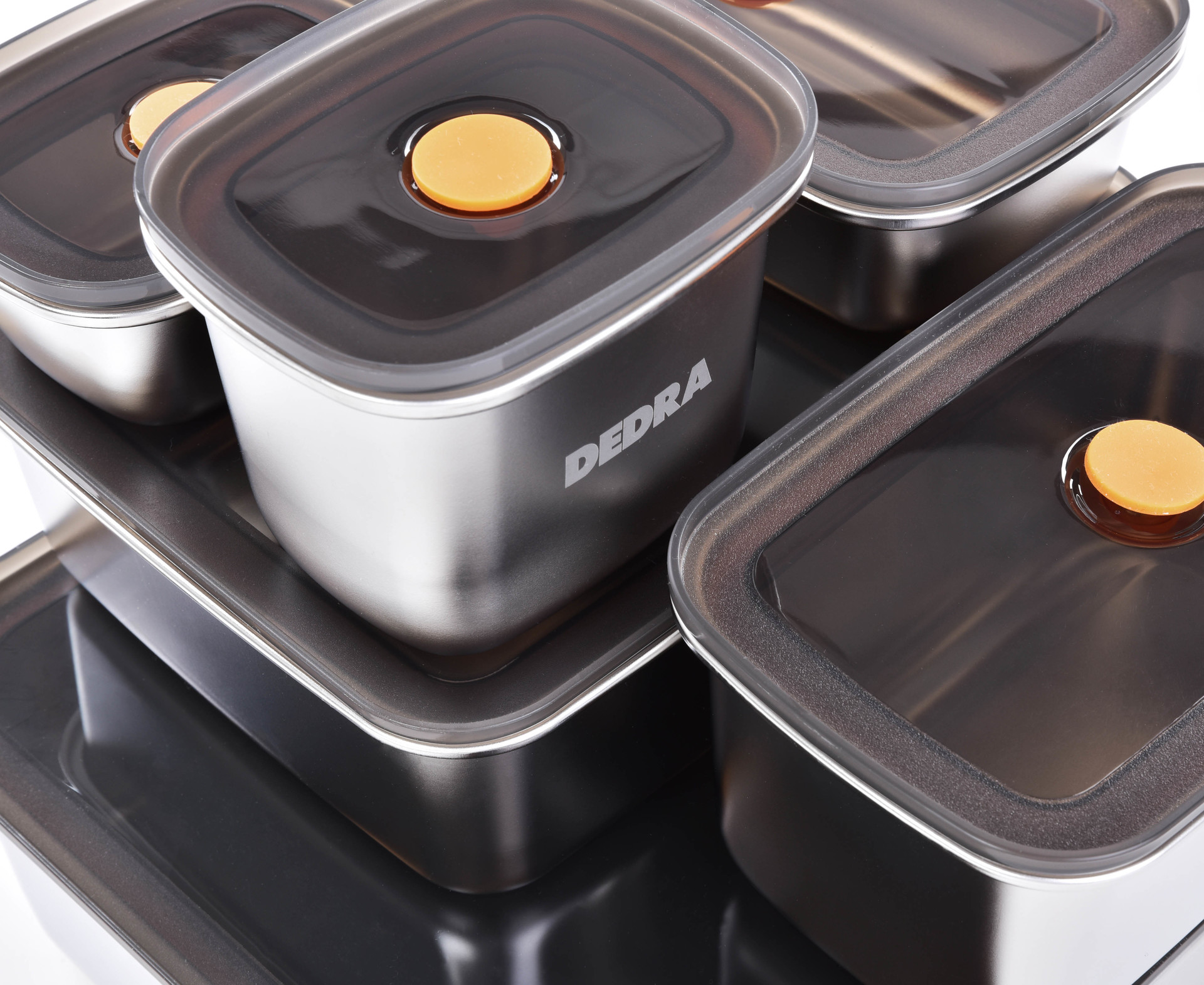 GOURMET nerezová dóza na potraviny 250 ml so silikónovým tesnením a ventilom