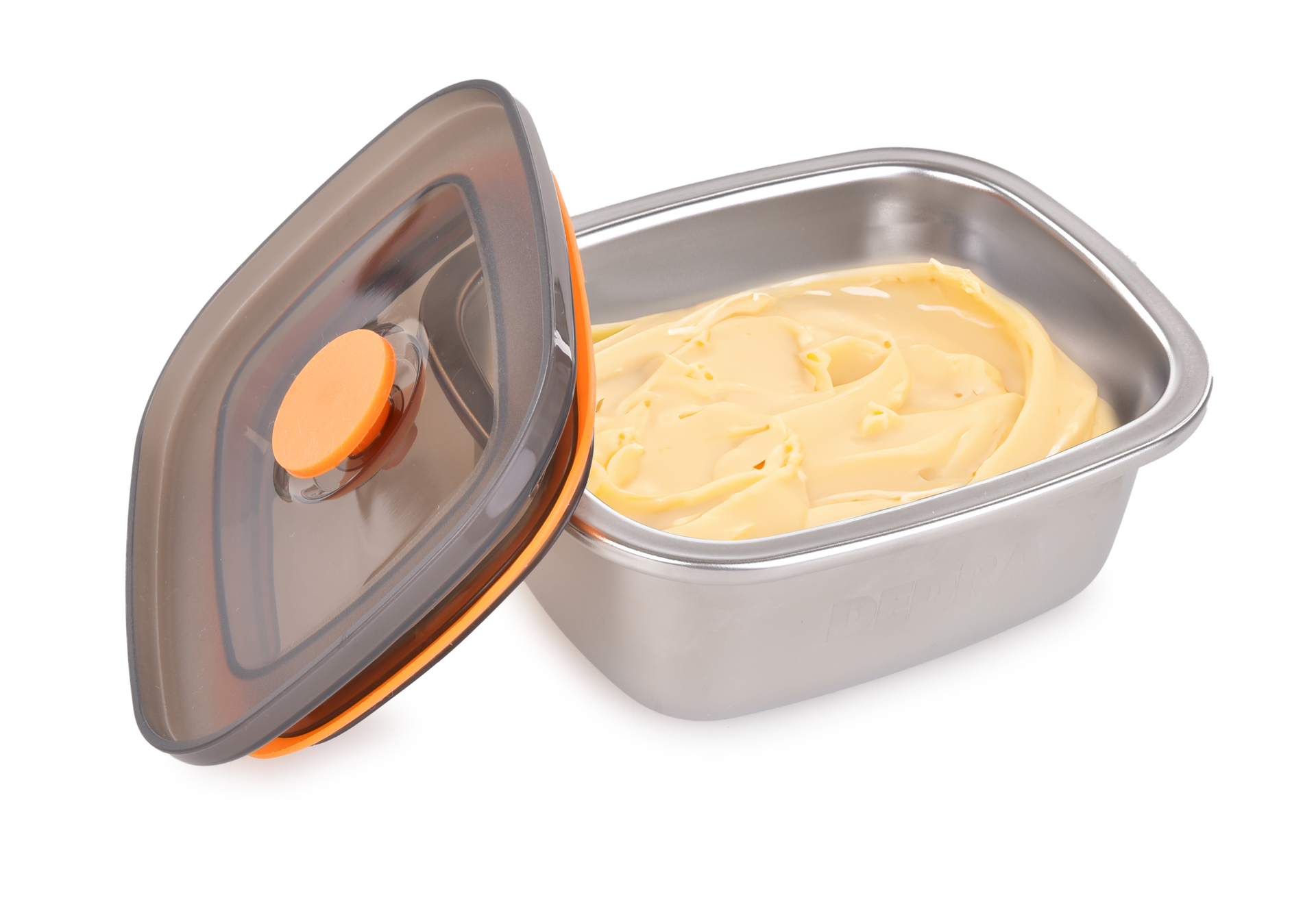 GOURMET nerezová dóza na potraviny 250 ml so silikónovým tesnením a ventilom