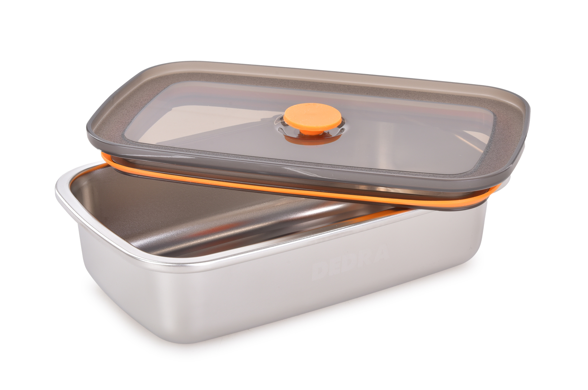 GOURMET nerezová dóza na potraviny 600 ml so silikónovým tesnením a ventilom