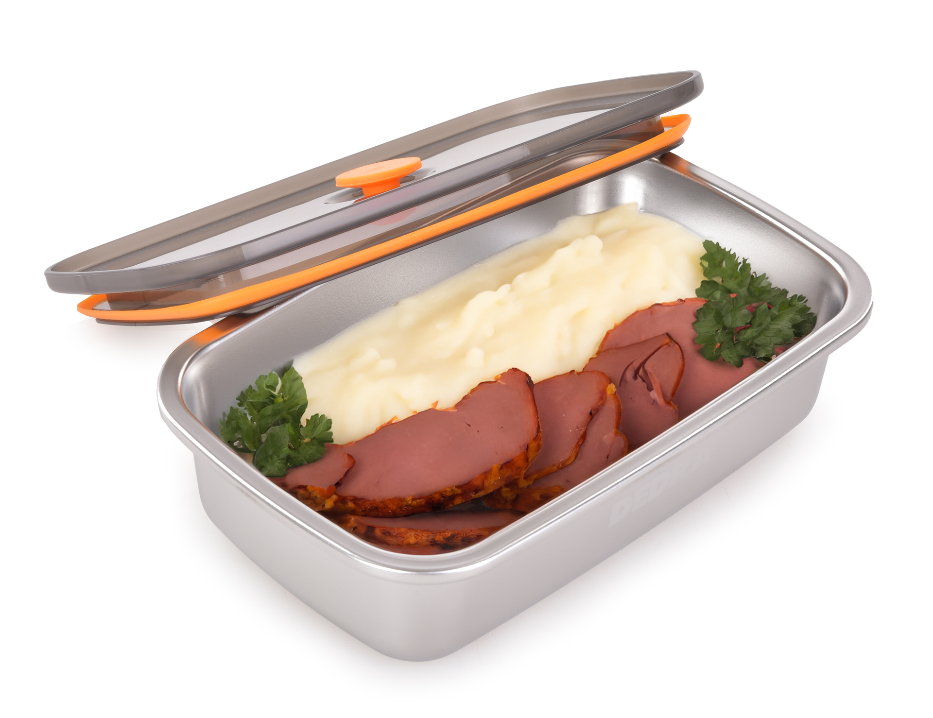 GOURMET nerezová dóza na potraviny 600 ml so silikónovým tesnením a ventilom