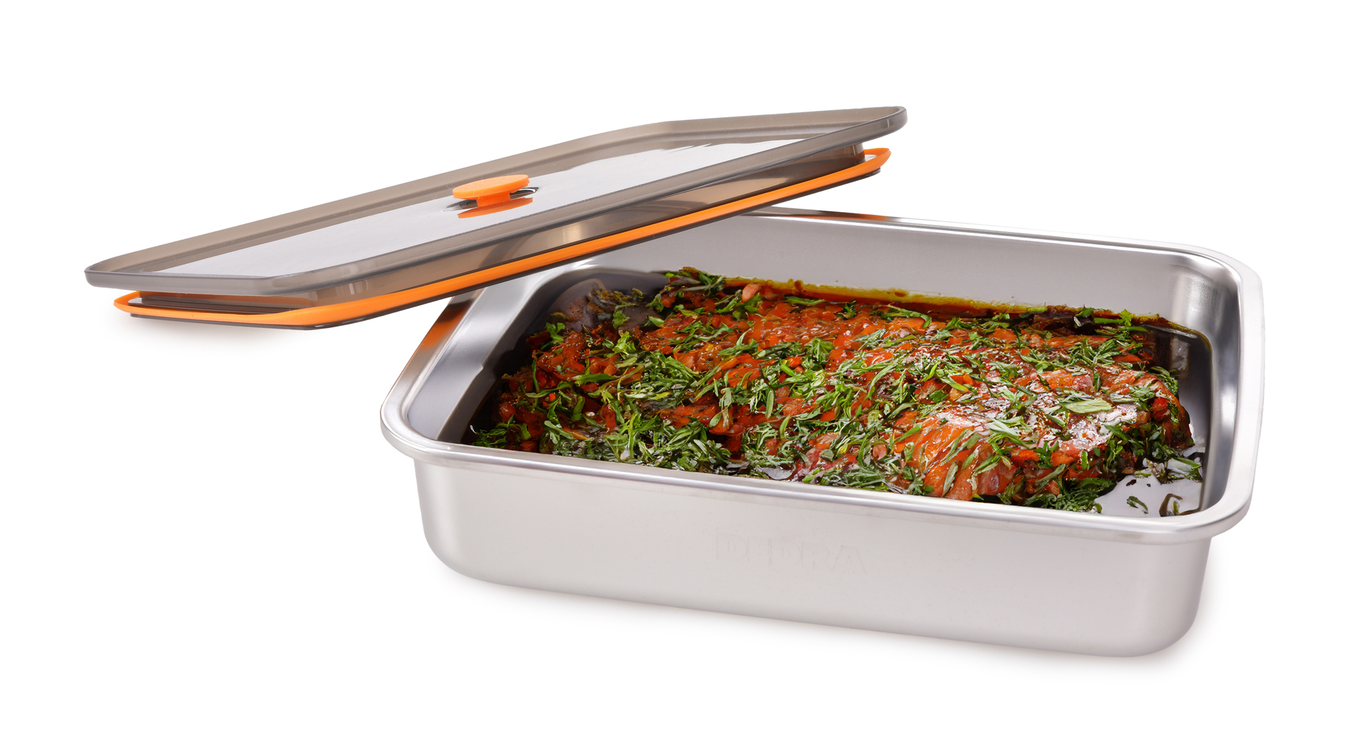 GOURMET nerezová dóza na potraviny 1,6 L so silikónovým tesnením a ventilom