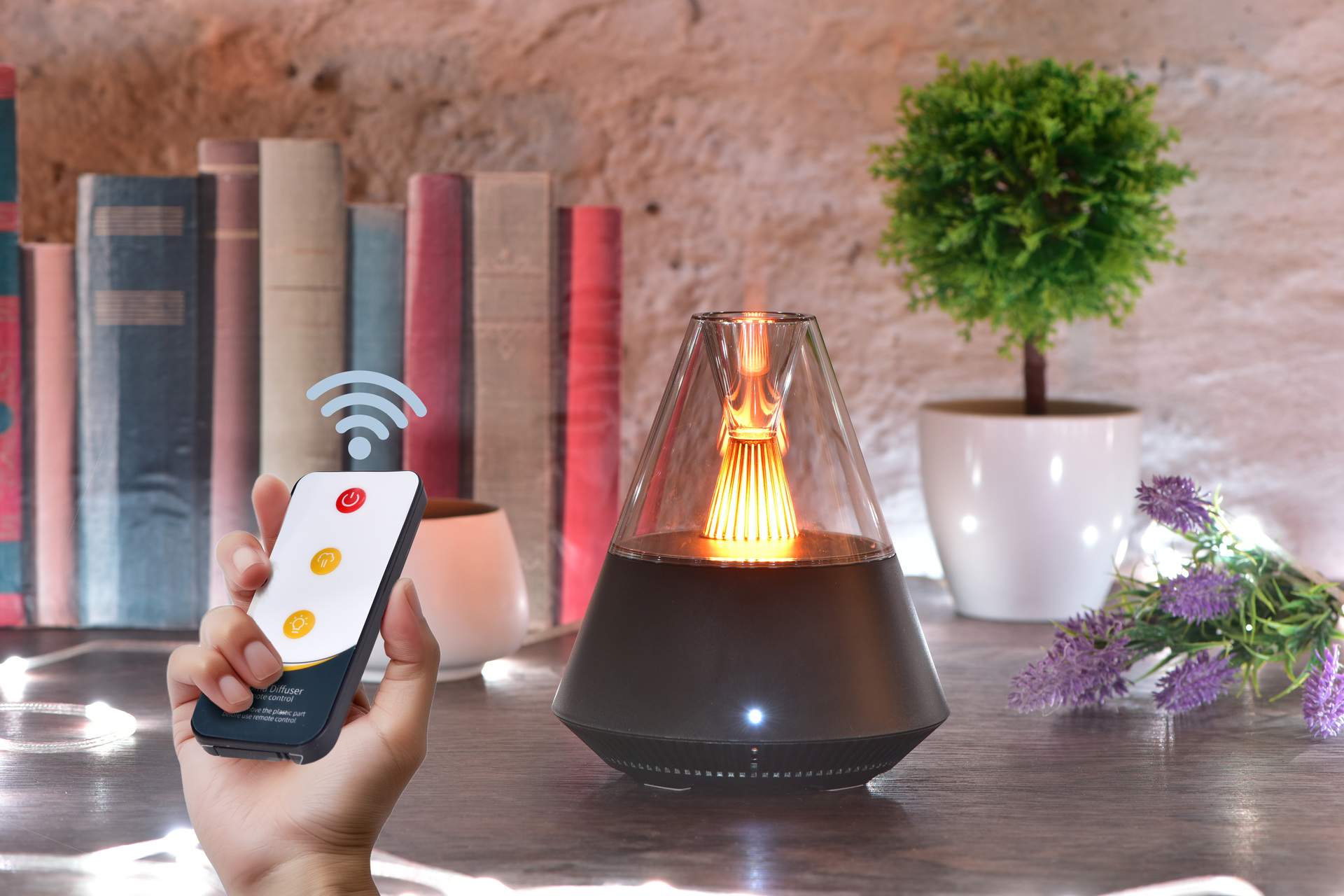 AROMIQA GLOW sonický aromadifuzér na diaľkové ovládanie s LED osvetlením