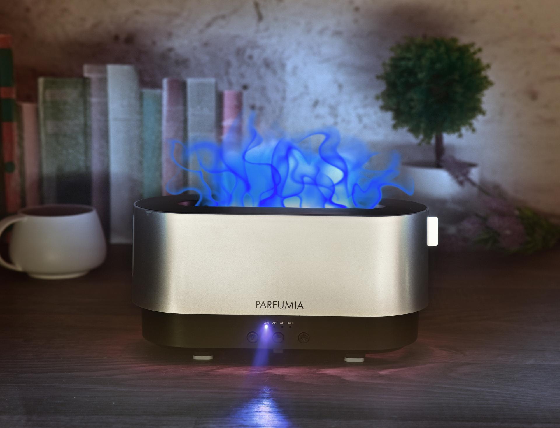 AROMIQA FLAME sonický aromadifuzér s osvetlením meniacim farby a časovačom