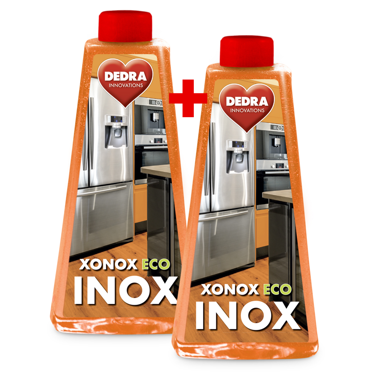 2 szt. intensywny rodek do czyszczenia i nabyszczania powok nierdzewnych XONOX INOX 500 + 500 ml