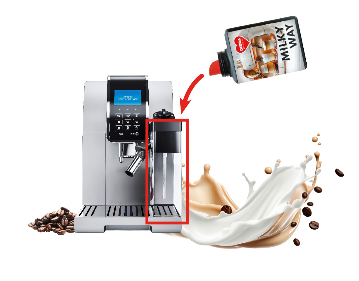 MILKY WAY čistič mliečnych ciest a karafy na mlieko v kávovare