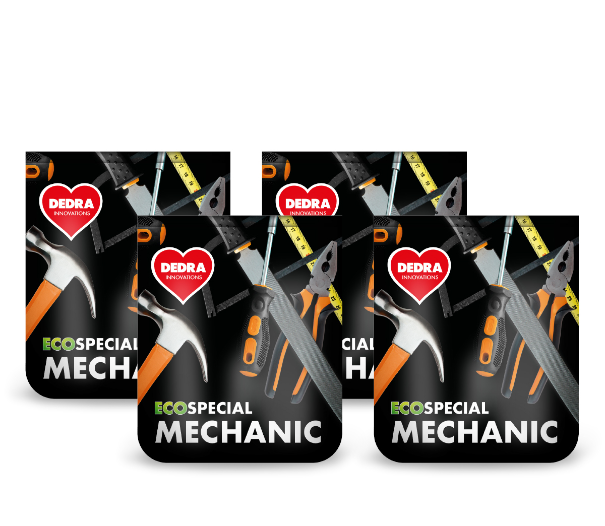 Levně 4× MECHANIC | Prací prášek na montérky & mastné pracovní oděvy | extra odmašťovací síla | 4× 1 kg
