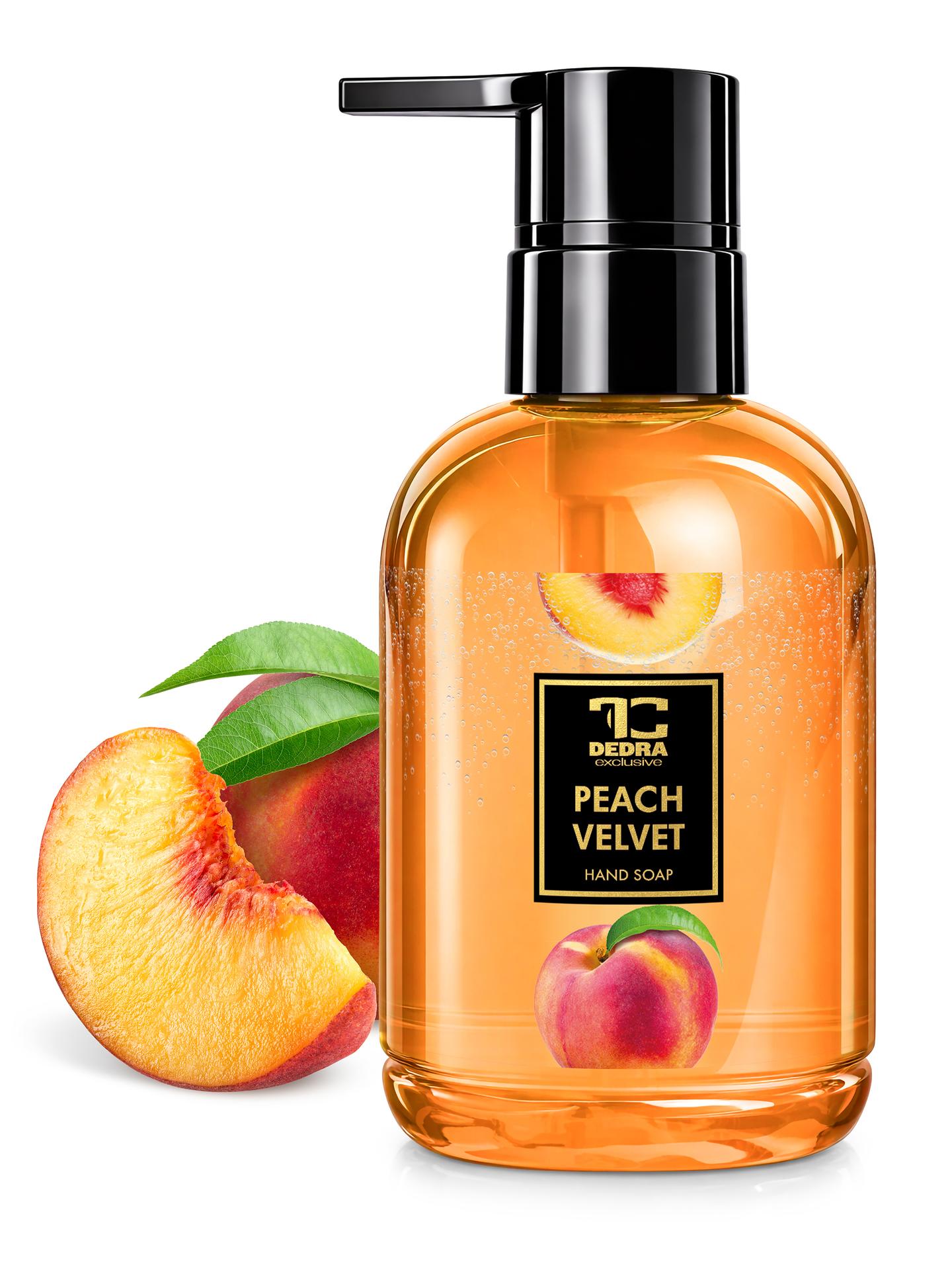 Levně PEACH VELVET | šetrné tekuté mýdlo s glycerinem | 310 ml | FRUITY EDITION