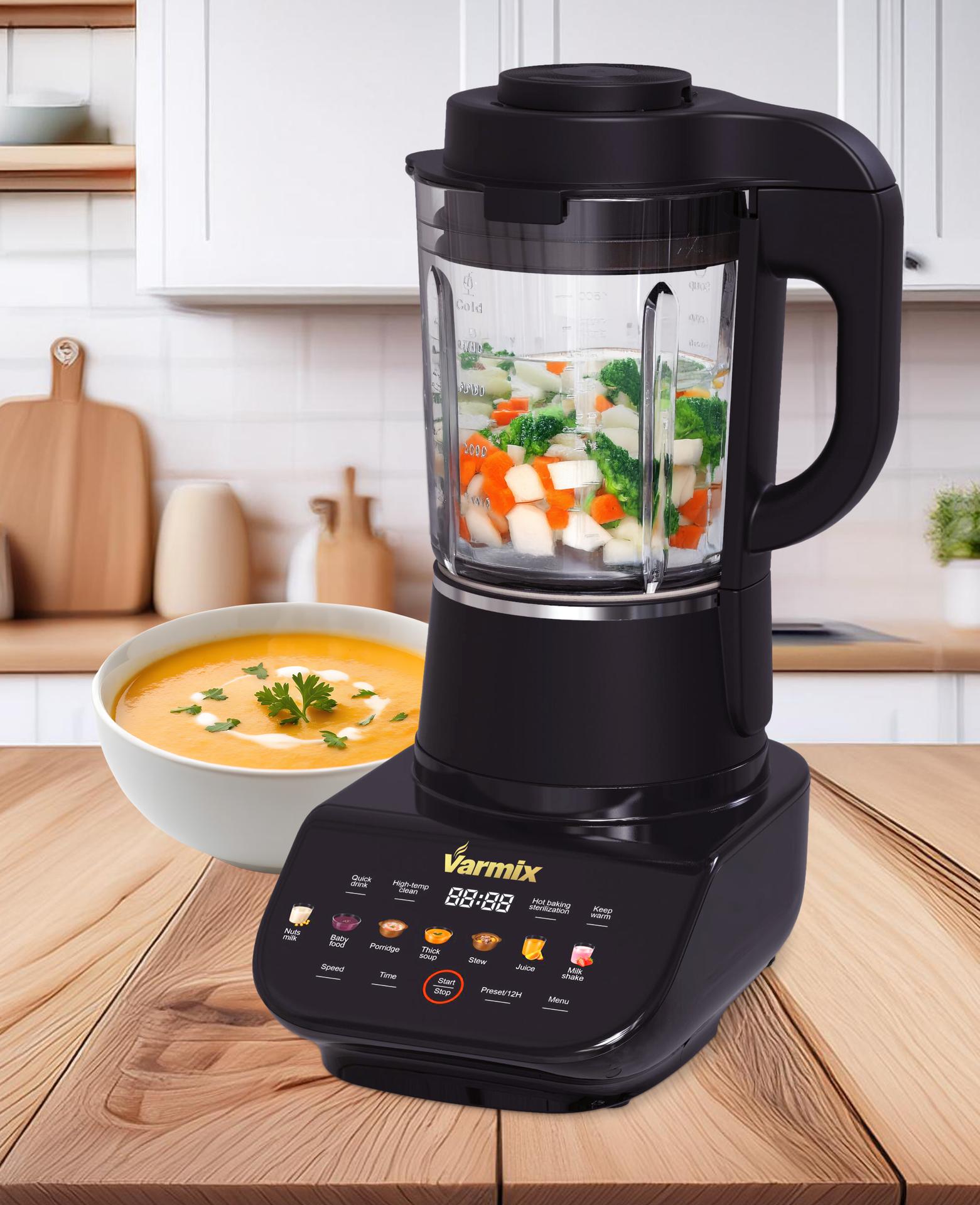 VARMIX GENIUS 1900 W | wielofunkcyjny wysokoobrotowy blender z funkcj gotowania & 11 programw | naczynie 1,75 l | 32 000 obr./min