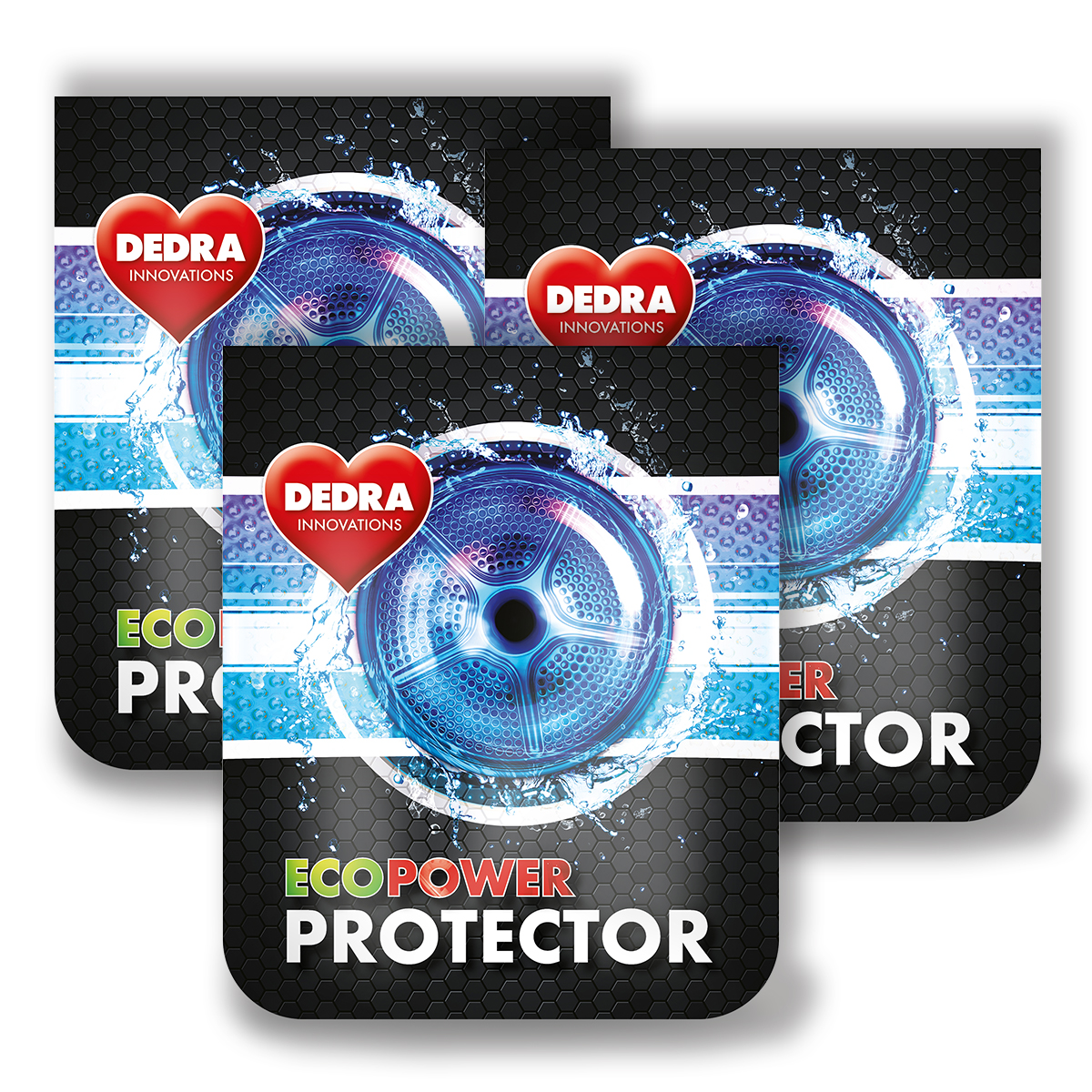 3× PROTECTOR prášek | změkčovač vody pro ochranu pračky proti vodnímu kameni 3× 1 kg