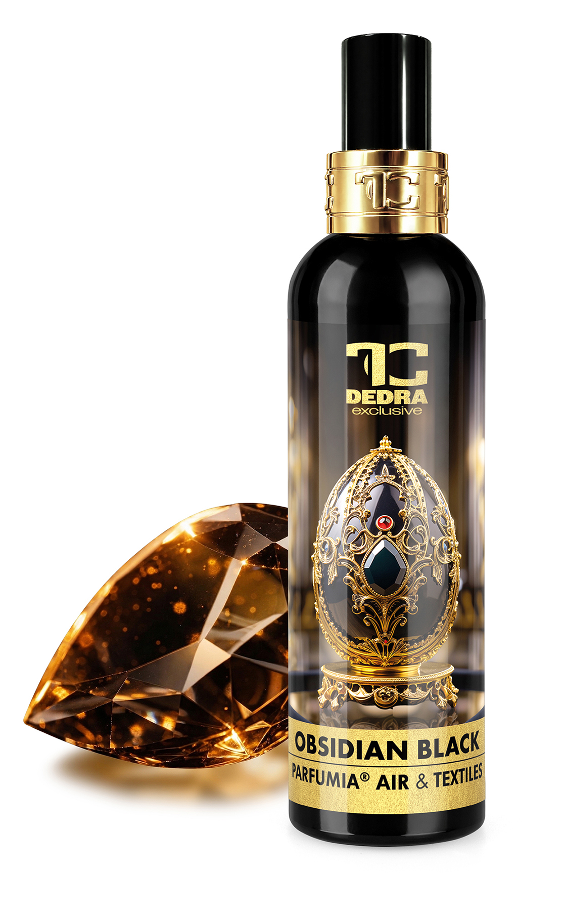 Levně OBSIDIAN BLACK | Osvěžovač vzduchu & textilií | luxusní parfémový sprej | 200 ml