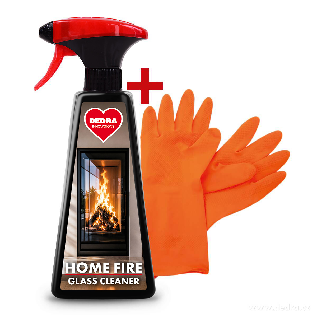 SADA | extra silný čistič skel krbů & kamen | rychlý účinek | HOME FIRE + ZDARMA rukavice 500 ml + 1 pár