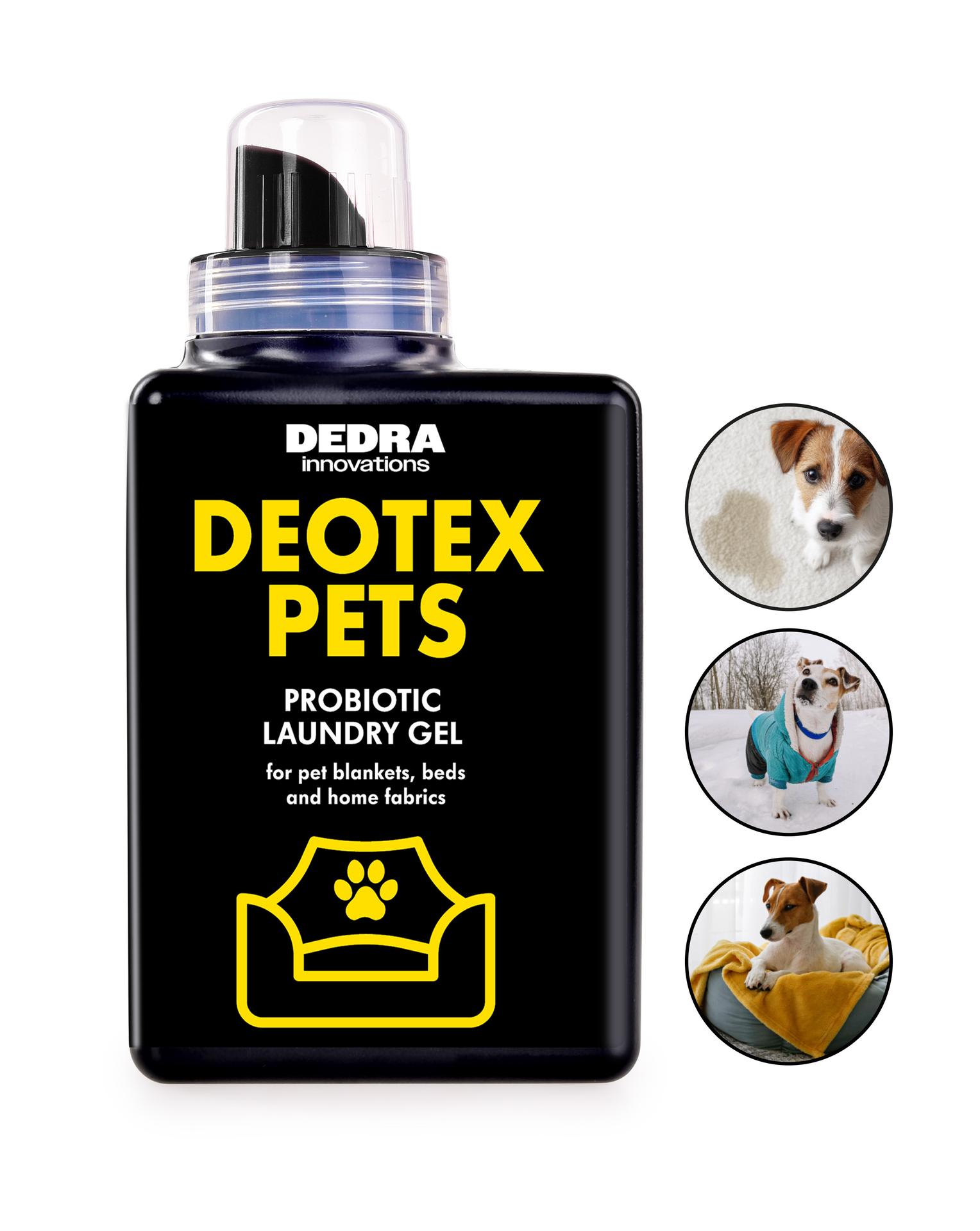 Probiotyczny el do prania legowisk, kocw & ubranek dla pupili | DEOTEX(R) PETS WASH | skutecznie pierze & neutralizuje zapachy | 15 pra