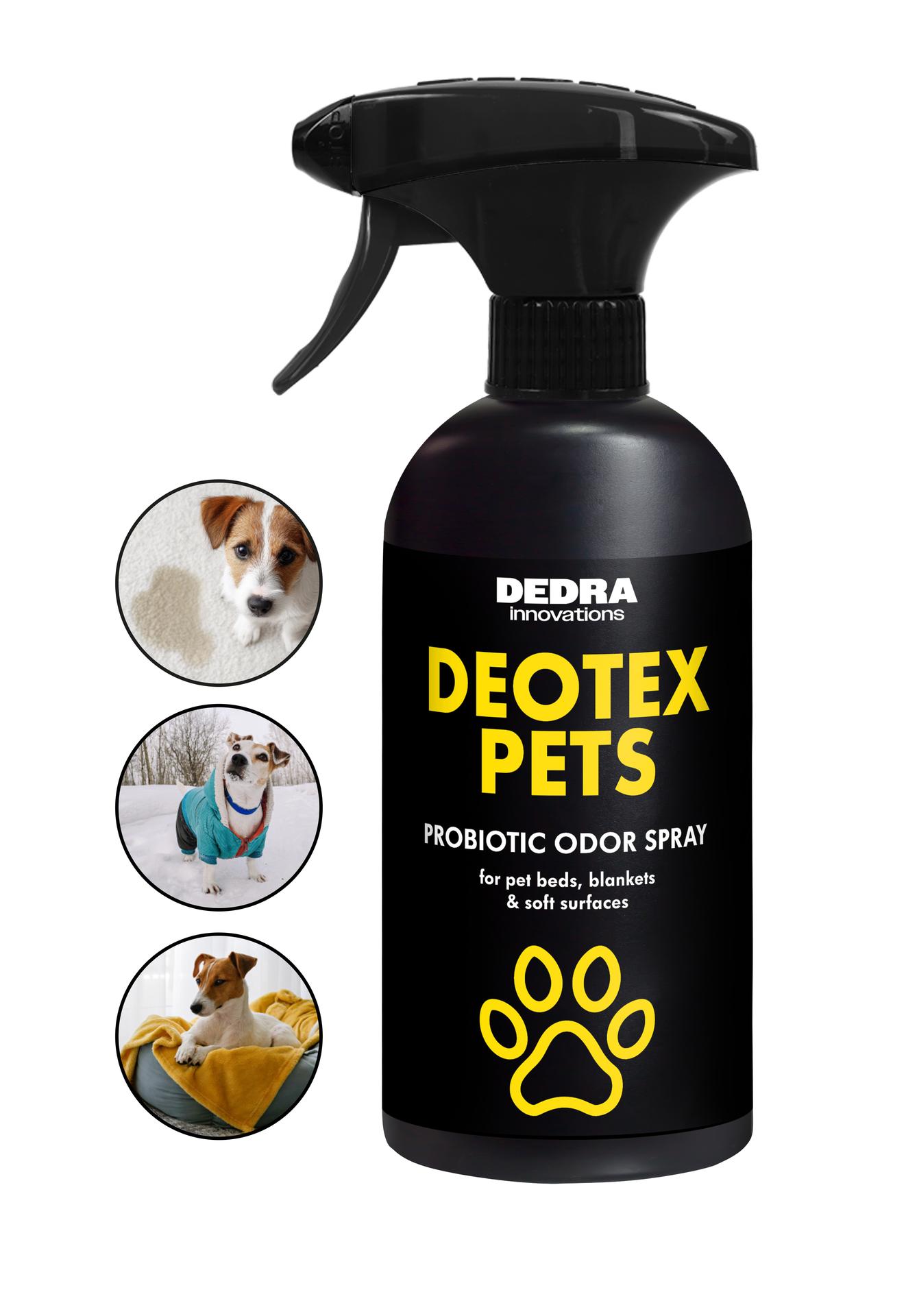 Probiotyczny spray do legowisk, kocw & tapicerki dla pupili | DEOTEX(R) PETS SPRAY | neutralizuje zapachy, odwiea & bezpieczny dla zwierzt | 500 ml