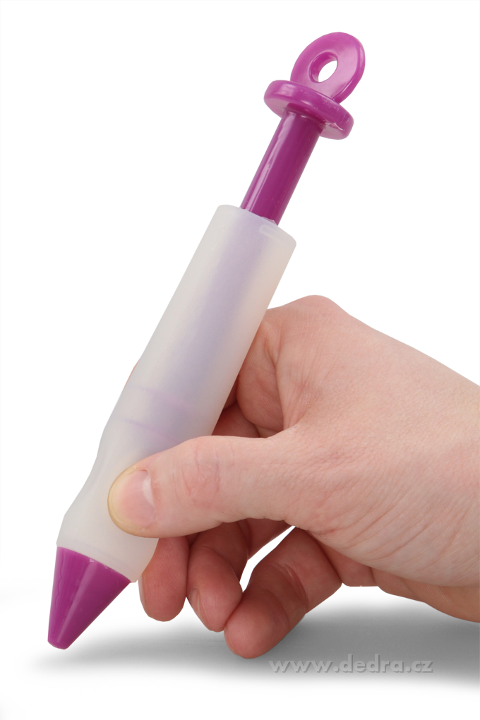 DA6826-CONTOUR PEN cukrárske zdobítko purpurovej s úzkym hrdlom