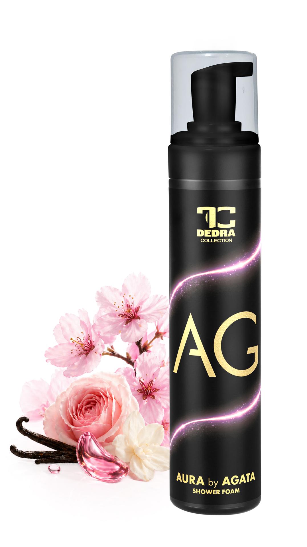 AURA by AGATA  | pianka pod prysznic do mycia ciała | delikatna & łagodna pielęgnacja | 250 ml
