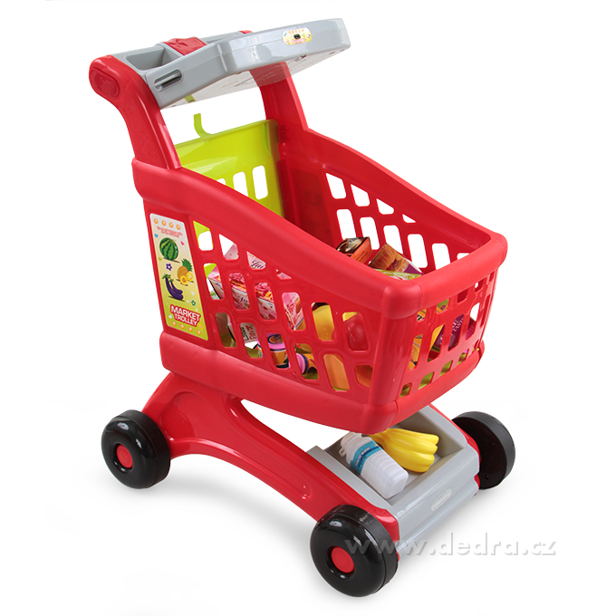 50 cm velký dětský nákupní vozík, elektronický, na baterie