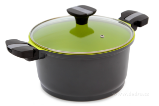 Garnek BIOPAN casserole ze szklaną pokrywką 24 cm objętość 5 l