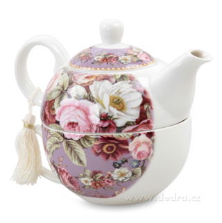 Zestaw podarunkowy HERBATA DLA JEDNEGO, w ozdobnym pudełku ROMANTIC FLOWERS
